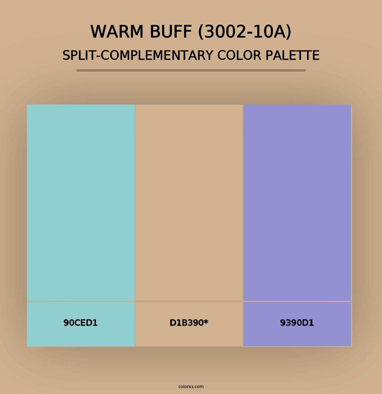 Warm Buff (3002-10A) - Split-Complementary Color Palette