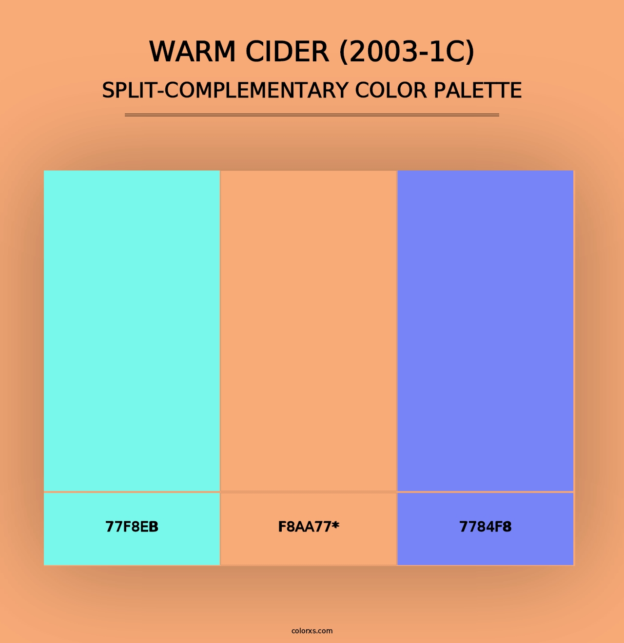 Warm Cider (2003-1C) - Split-Complementary Color Palette