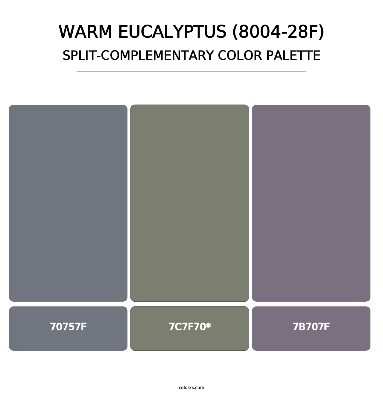 Warm Eucalyptus (8004-28F) - Split-Complementary Color Palette