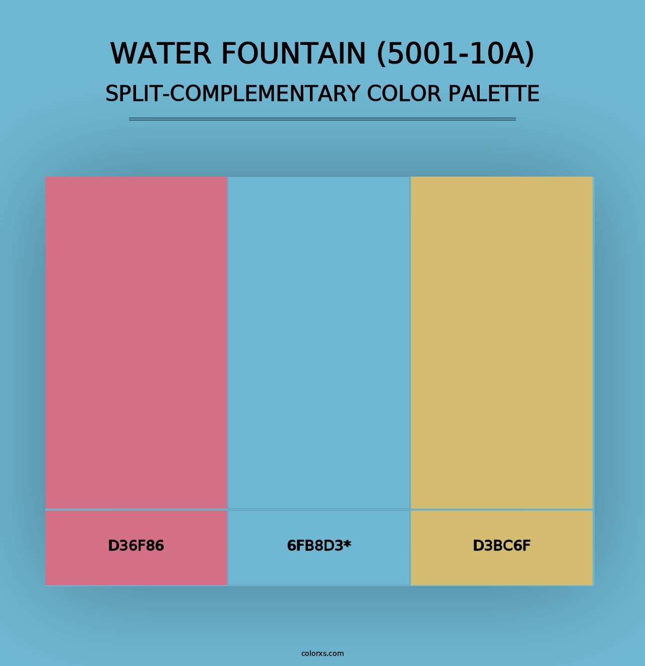 Water Fountain (5001-10A) - Split-Complementary Color Palette