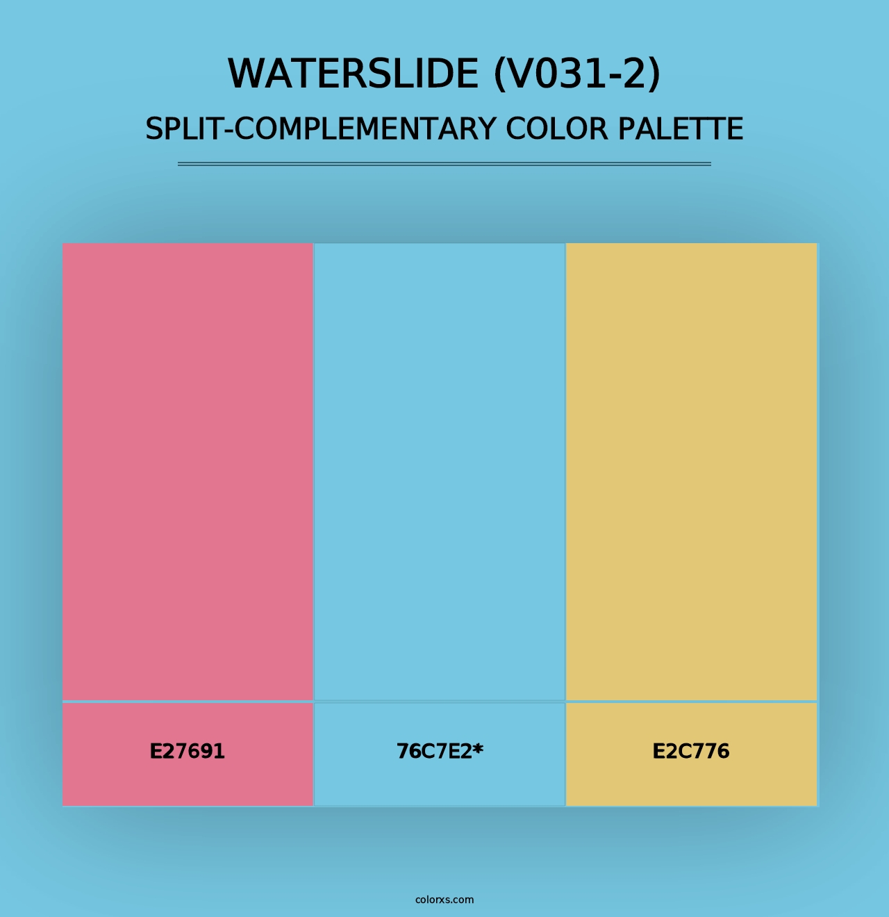 Waterslide (V031-2) - Split-Complementary Color Palette