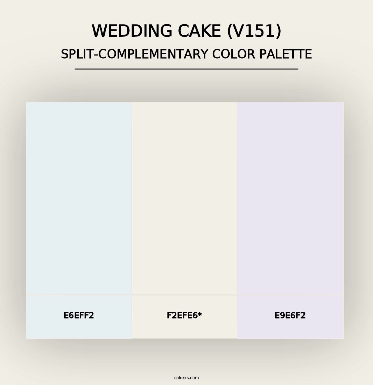 Wedding Cake (V151) - Split-Complementary Color Palette