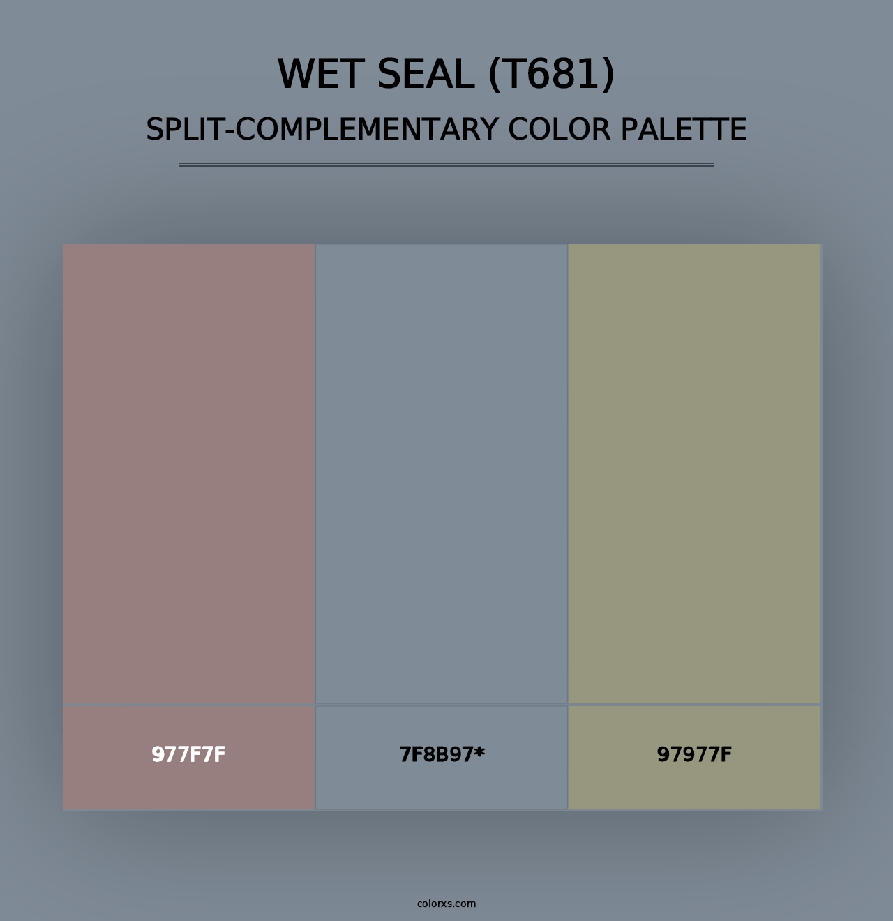 Wet Seal (T681) - Split-Complementary Color Palette