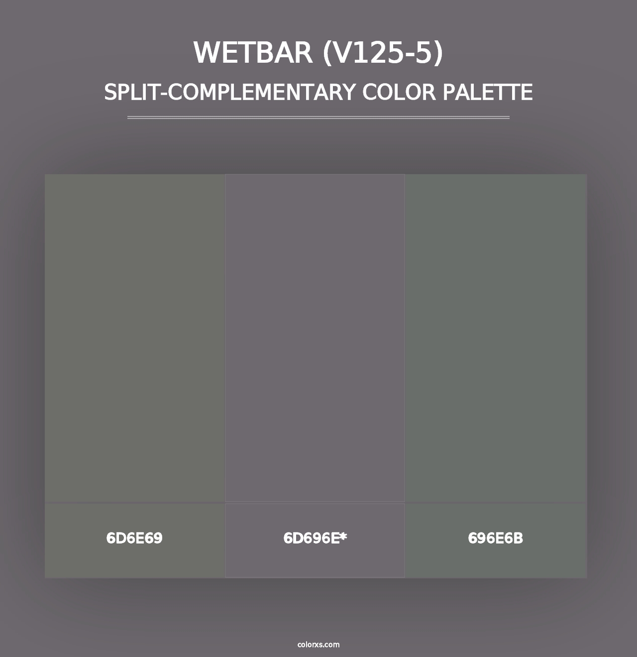 Wetbar (V125-5) - Split-Complementary Color Palette