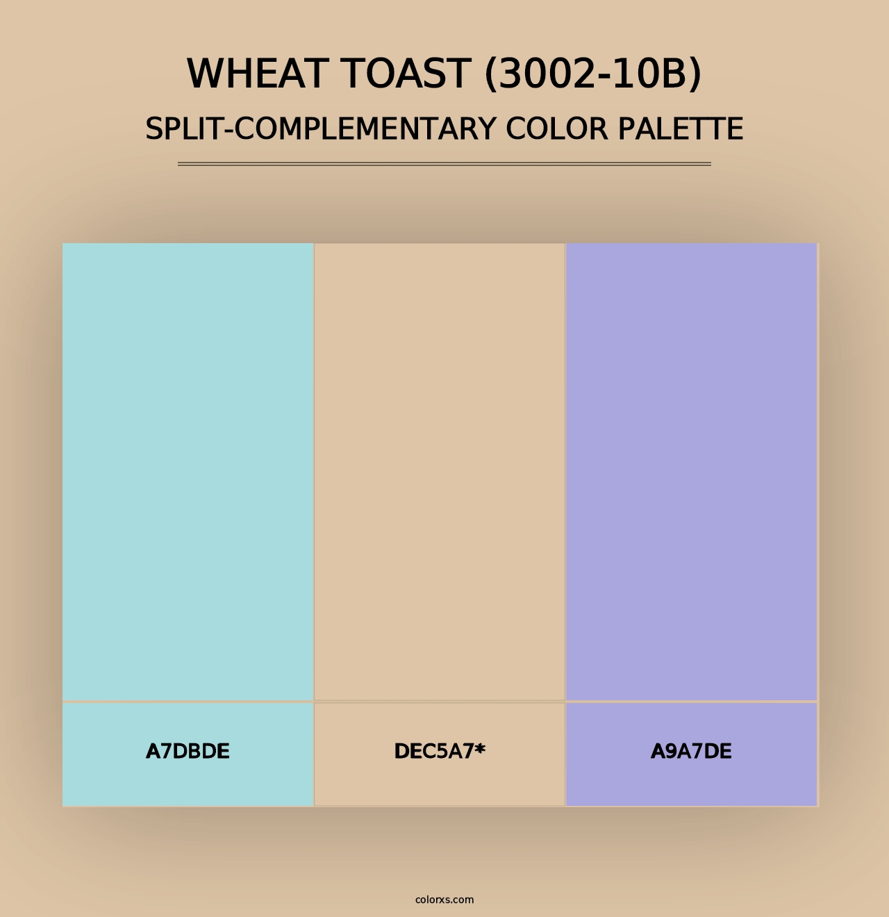 Wheat Toast (3002-10B) - Split-Complementary Color Palette