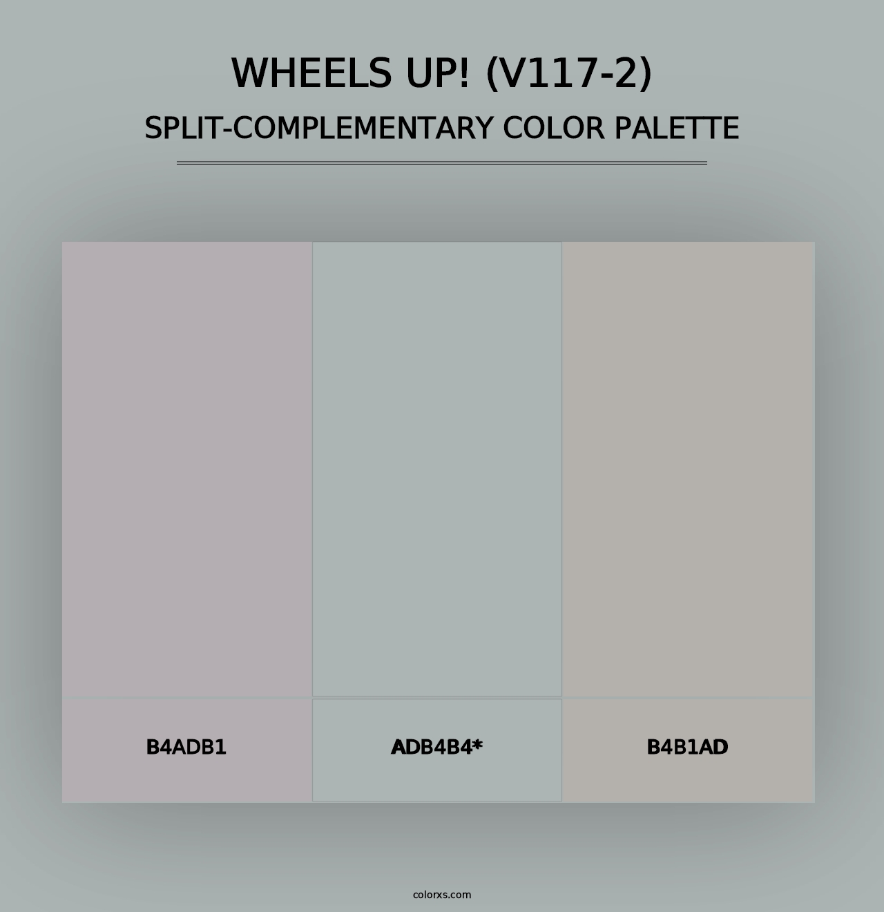 Wheels Up! (V117-2) - Split-Complementary Color Palette