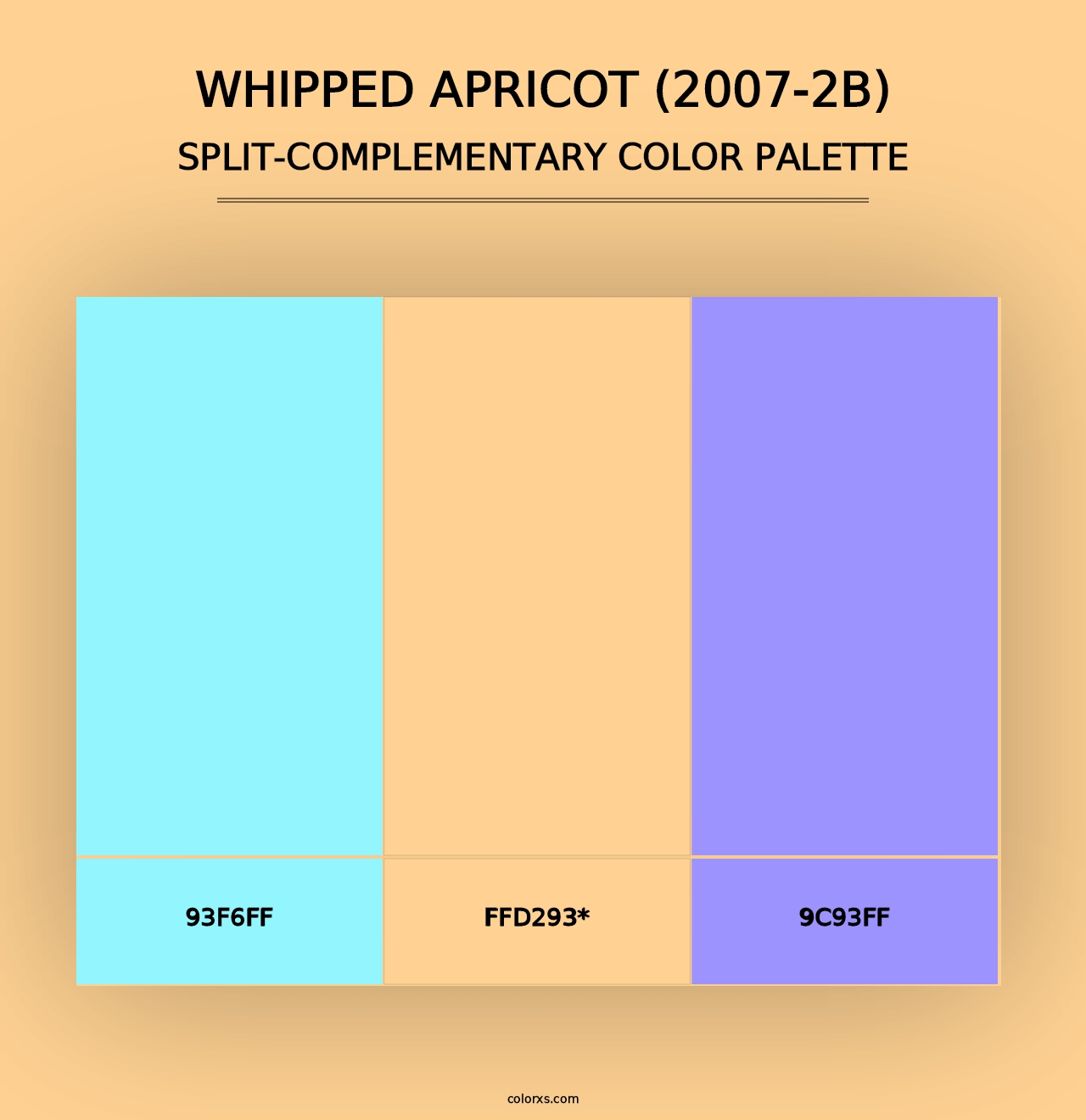 Whipped Apricot (2007-2B) - Split-Complementary Color Palette