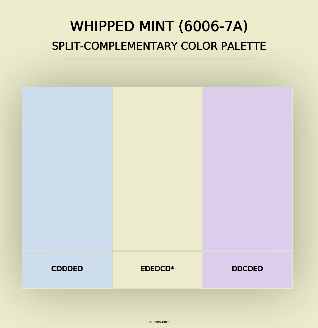 Whipped Mint (6006-7A) - Split-Complementary Color Palette