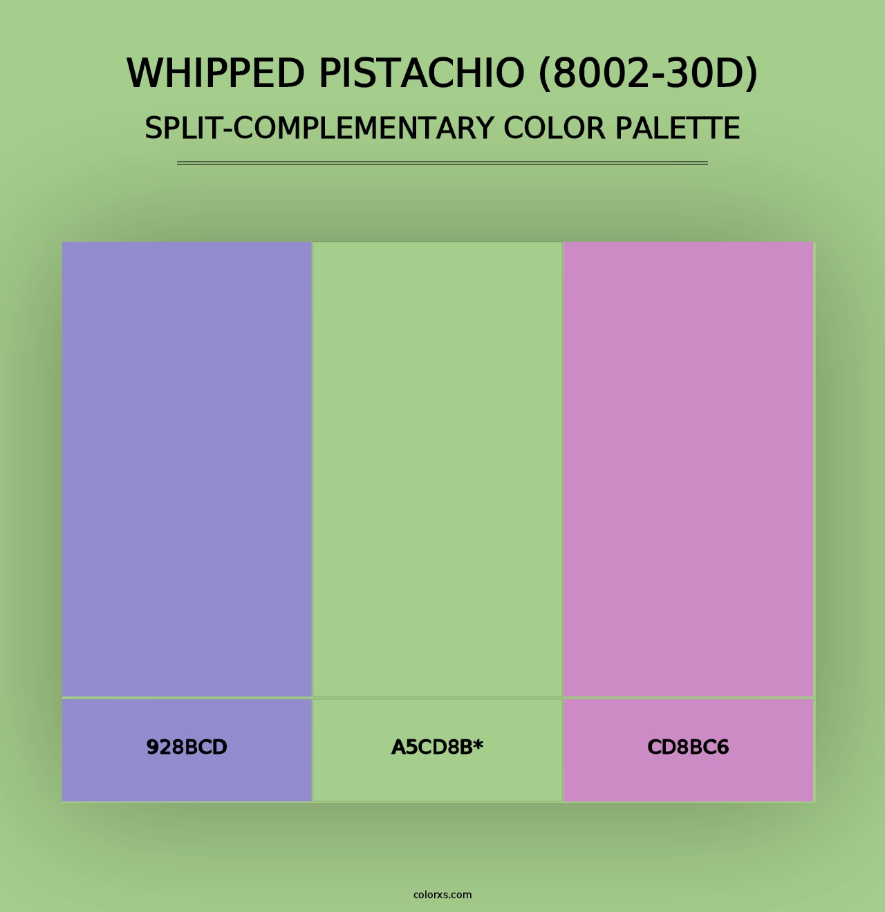 Whipped Pistachio (8002-30D) - Split-Complementary Color Palette