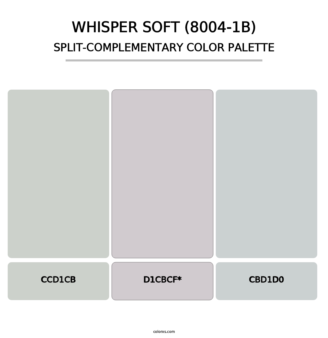 Whisper Soft (8004-1B) - Split-Complementary Color Palette