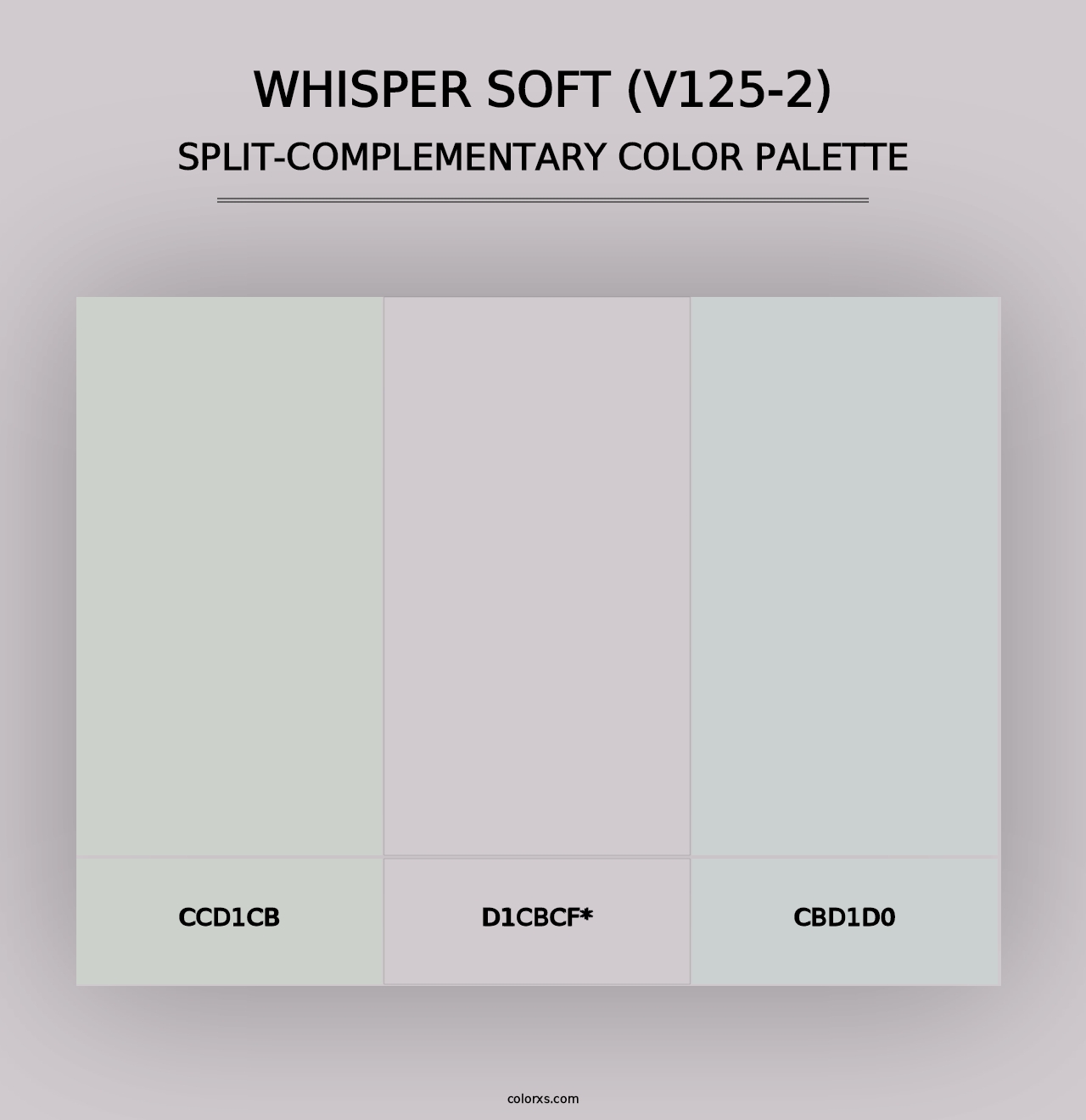 Whisper Soft (V125-2) - Split-Complementary Color Palette