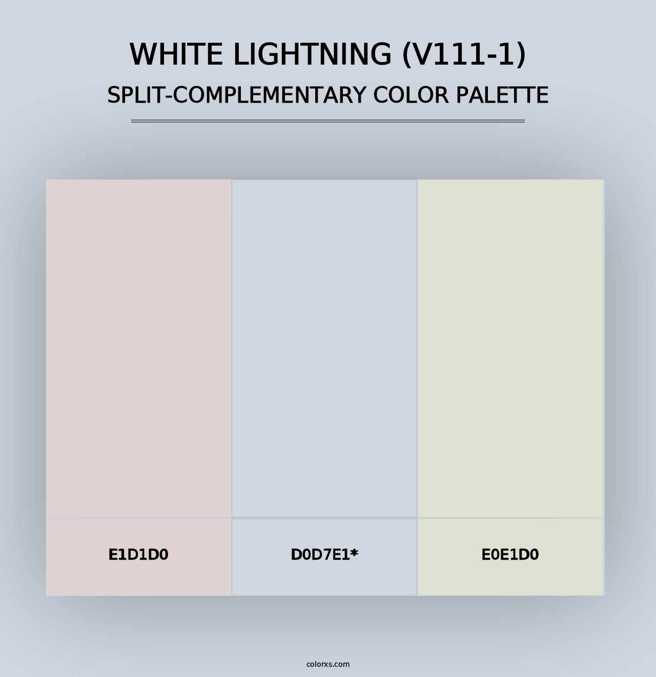 White Lightning (V111-1) - Split-Complementary Color Palette