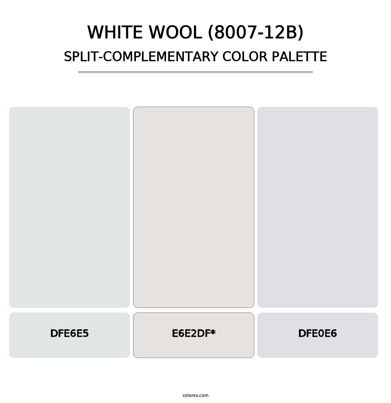 White Wool (8007-12B) - Split-Complementary Color Palette