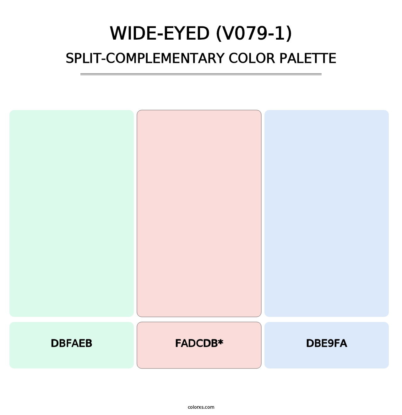 Wide-Eyed (V079-1) - Split-Complementary Color Palette