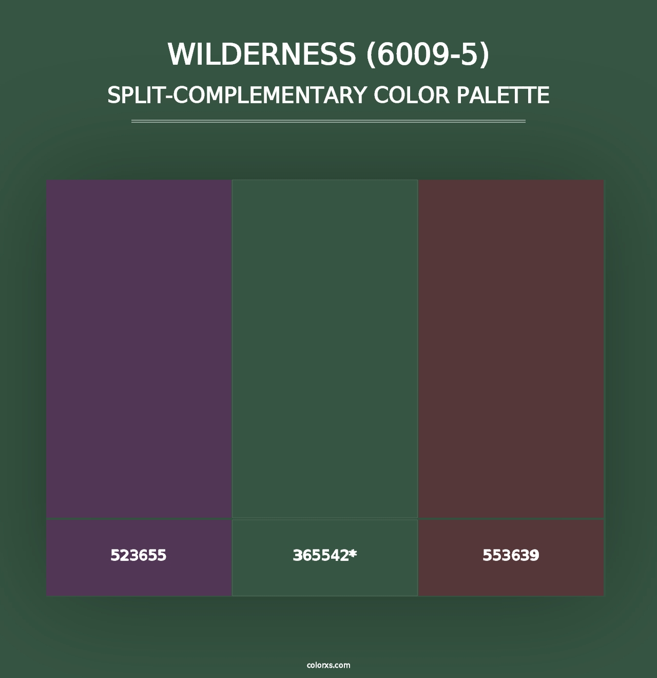 Wilderness (6009-5) - Split-Complementary Color Palette