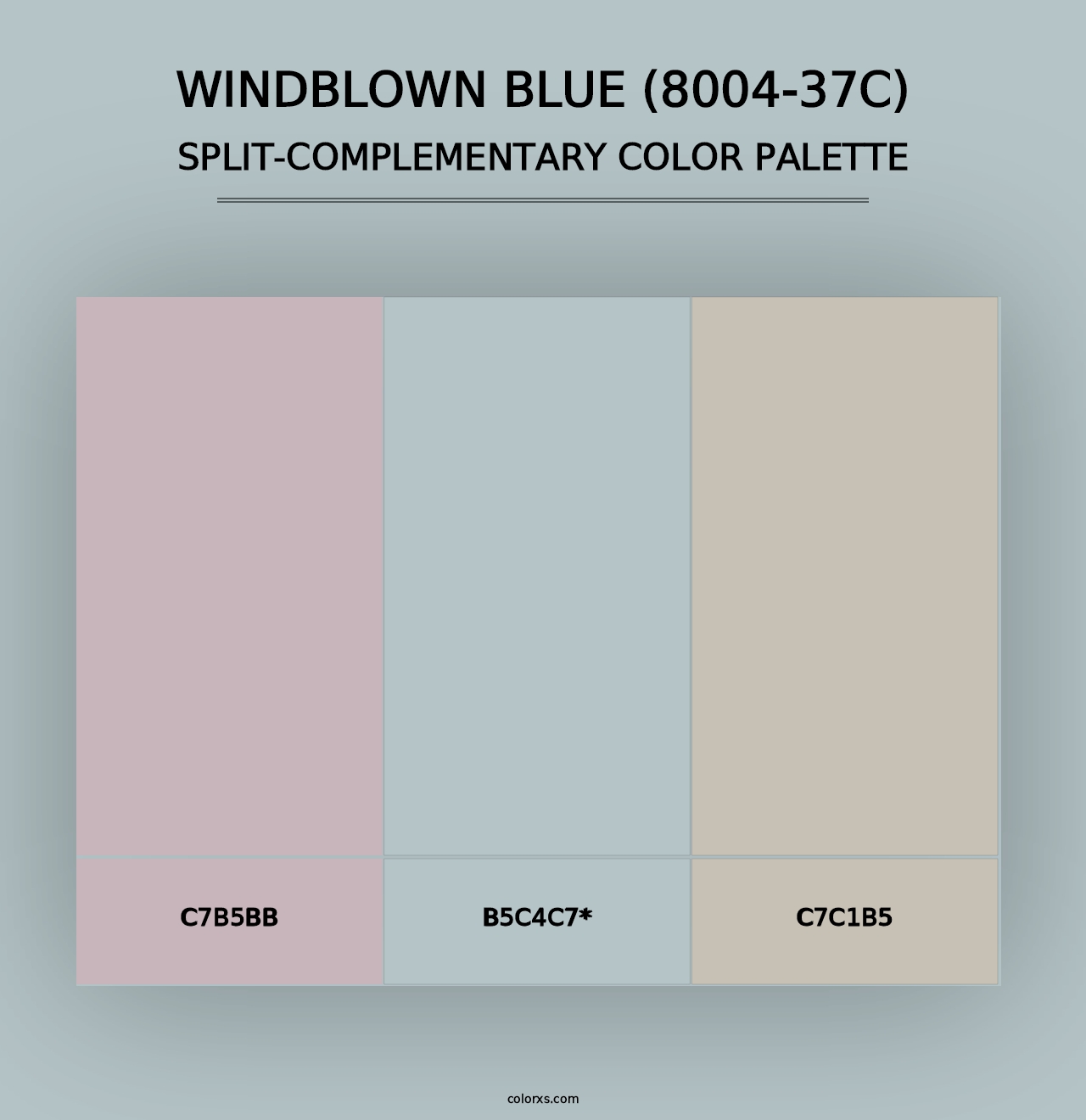 Windblown Blue (8004-37C) - Split-Complementary Color Palette