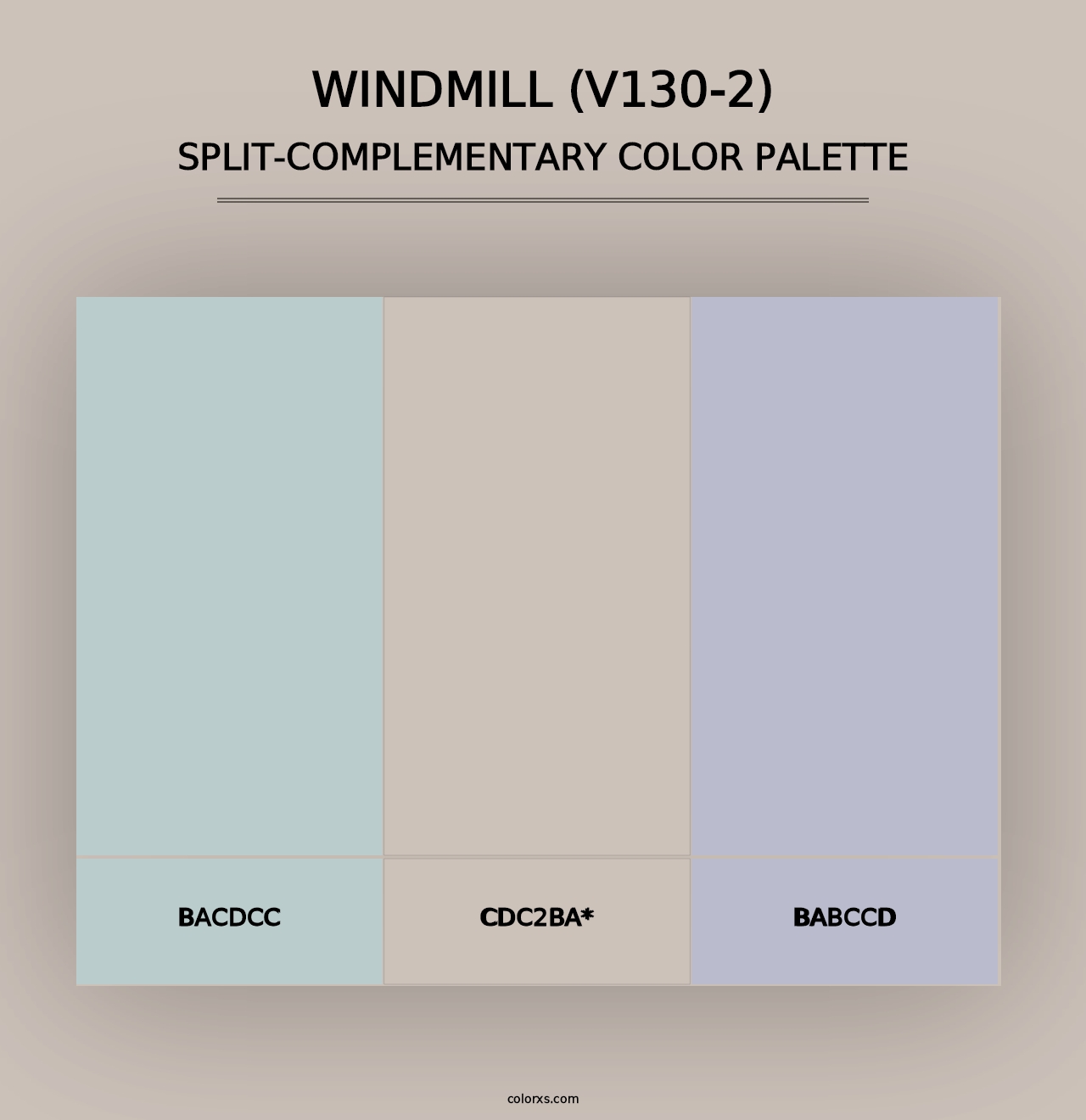 Windmill (V130-2) - Split-Complementary Color Palette