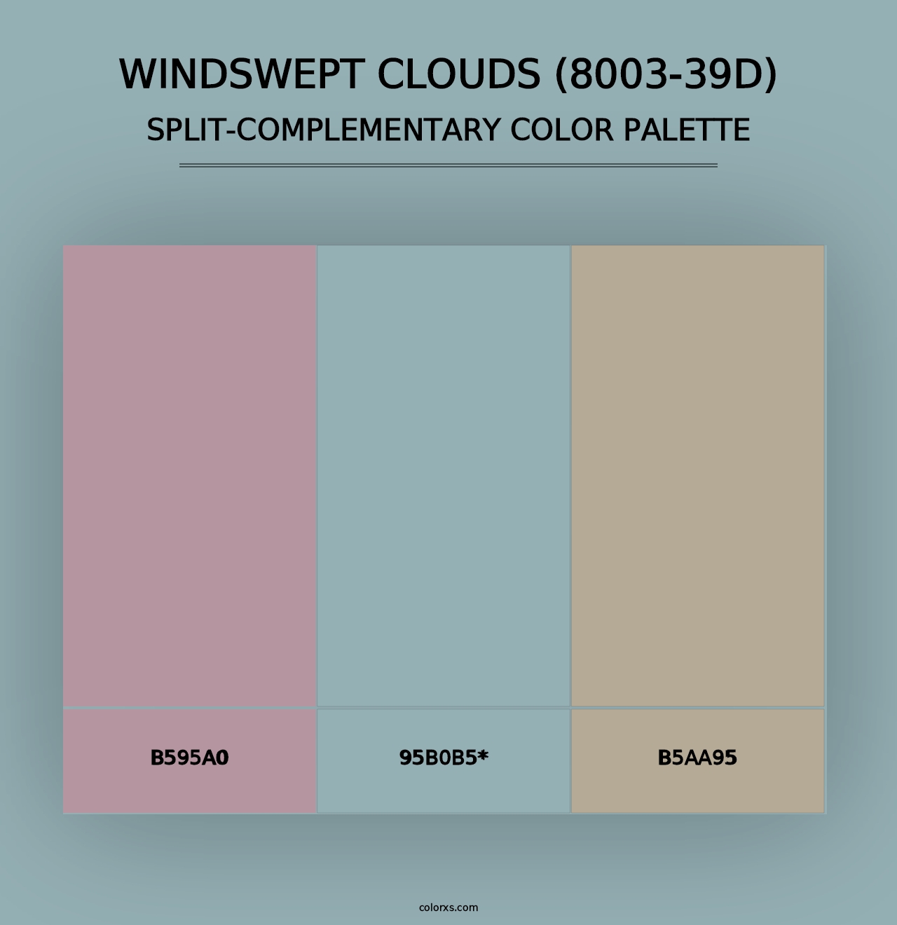 Windswept Clouds (8003-39D) - Split-Complementary Color Palette