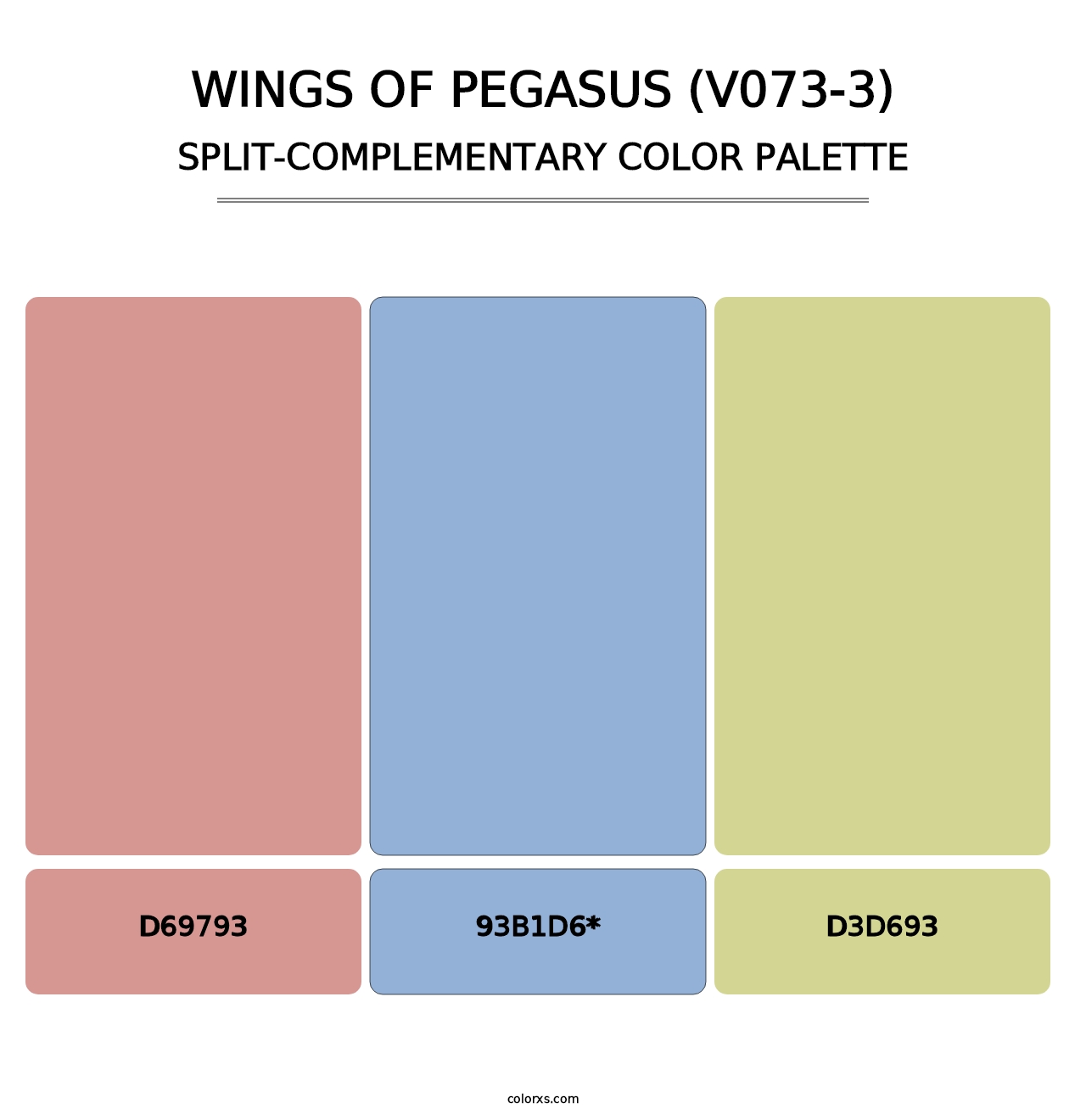 Wings of Pegasus (V073-3) - Split-Complementary Color Palette