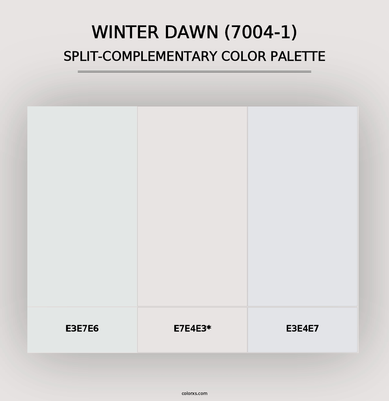 Winter Dawn (7004-1) - Split-Complementary Color Palette