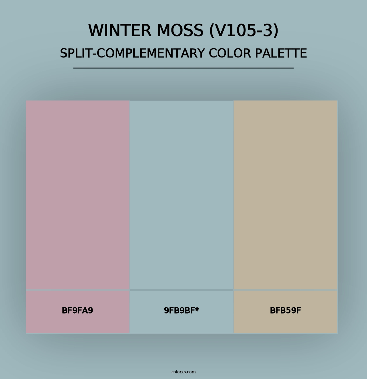 Winter Moss (V105-3) - Split-Complementary Color Palette