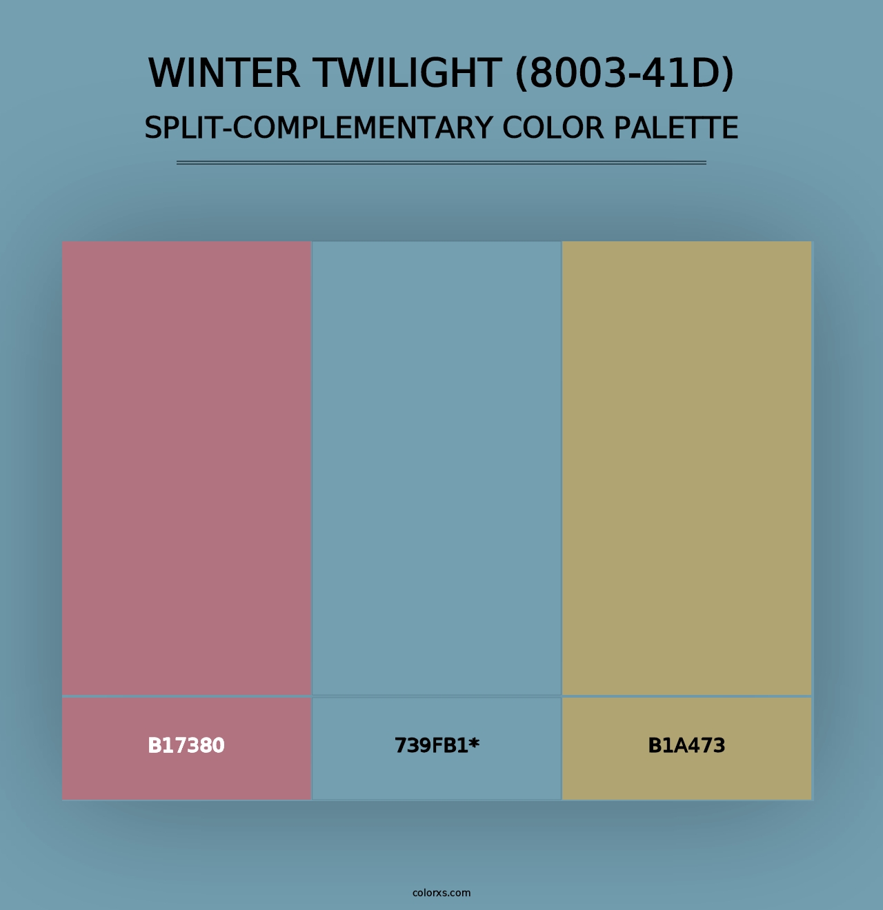 Winter Twilight (8003-41D) - Split-Complementary Color Palette