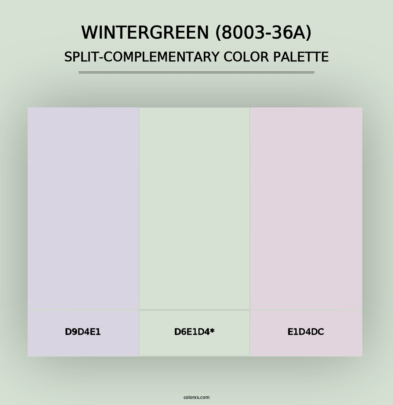 Wintergreen (8003-36A) - Split-Complementary Color Palette