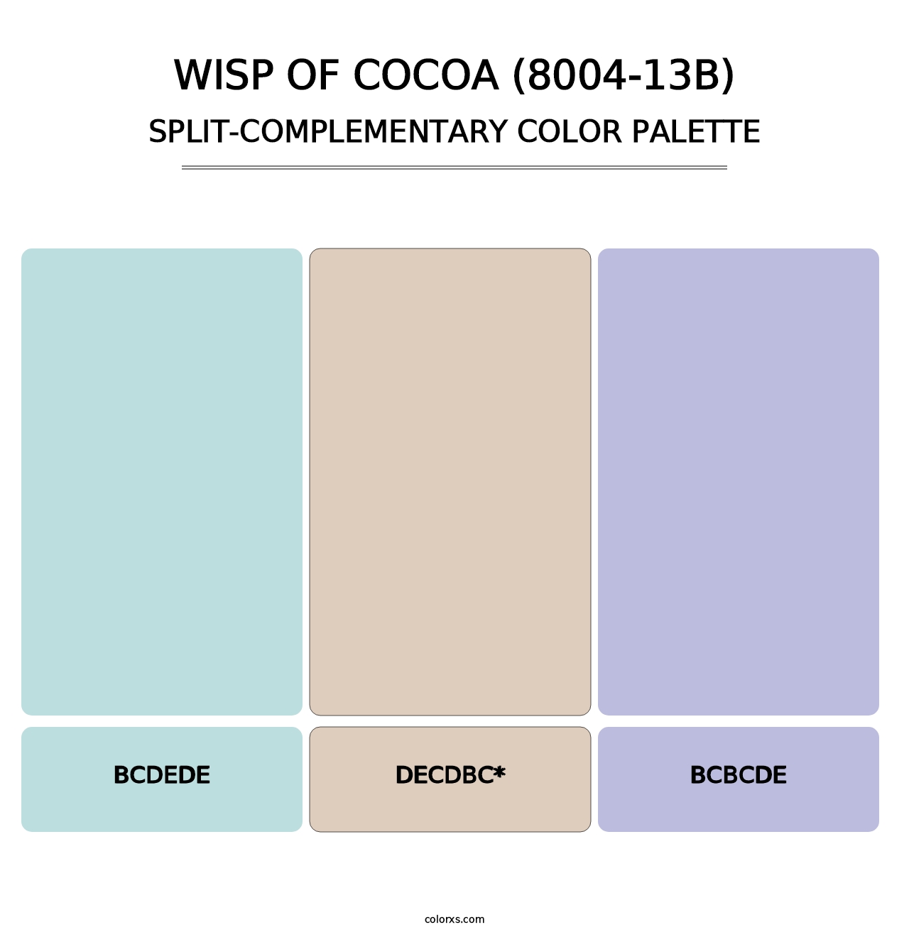 Wisp of Cocoa (8004-13B) - Split-Complementary Color Palette