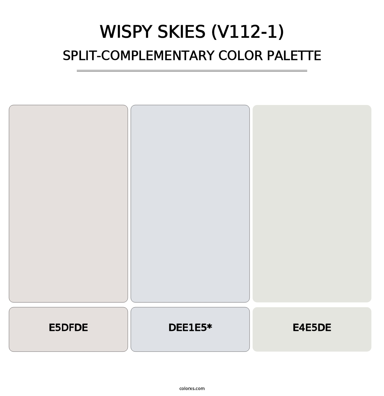 Wispy Skies (V112-1) - Split-Complementary Color Palette