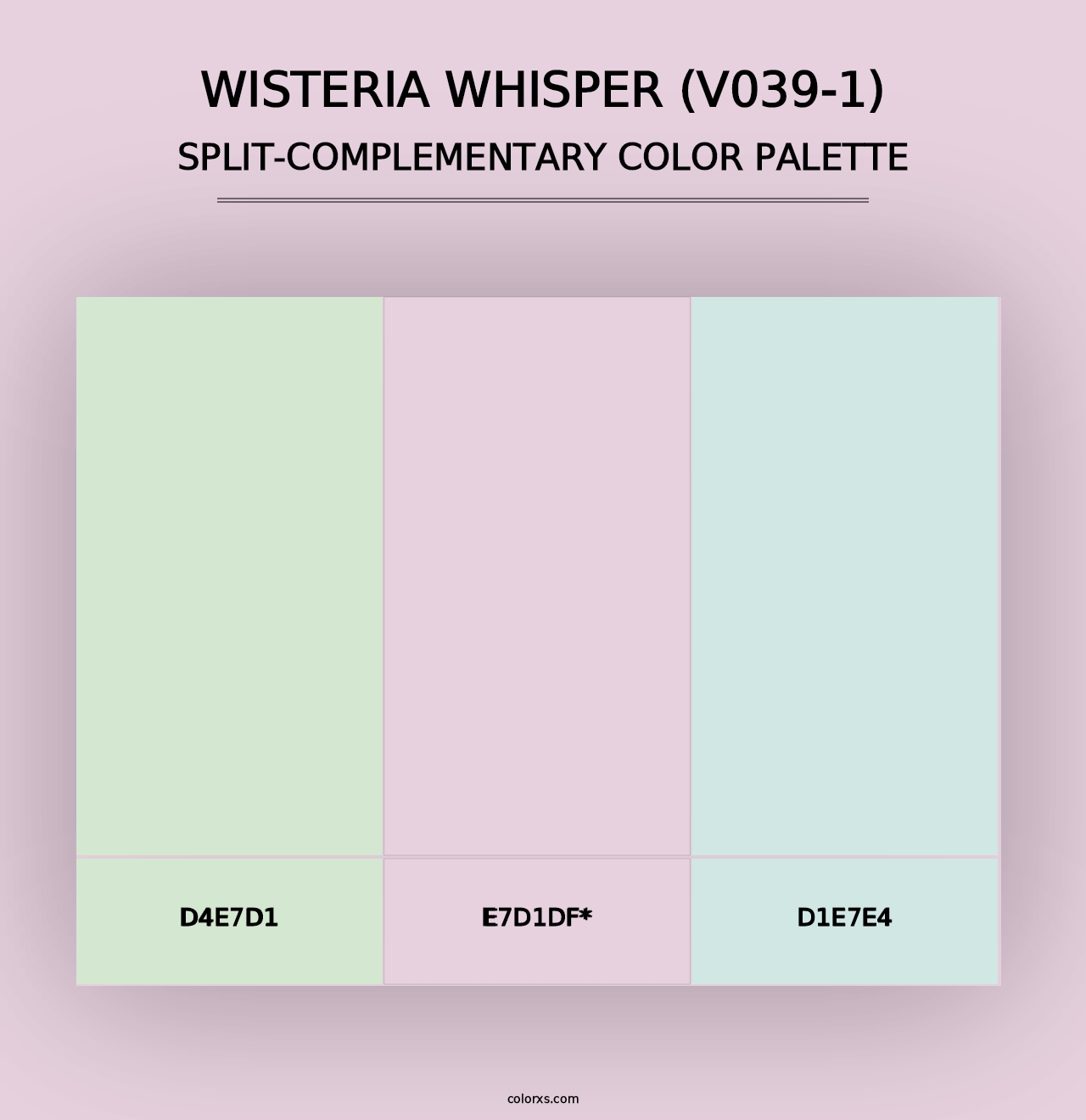 Wisteria Whisper (V039-1) - Split-Complementary Color Palette