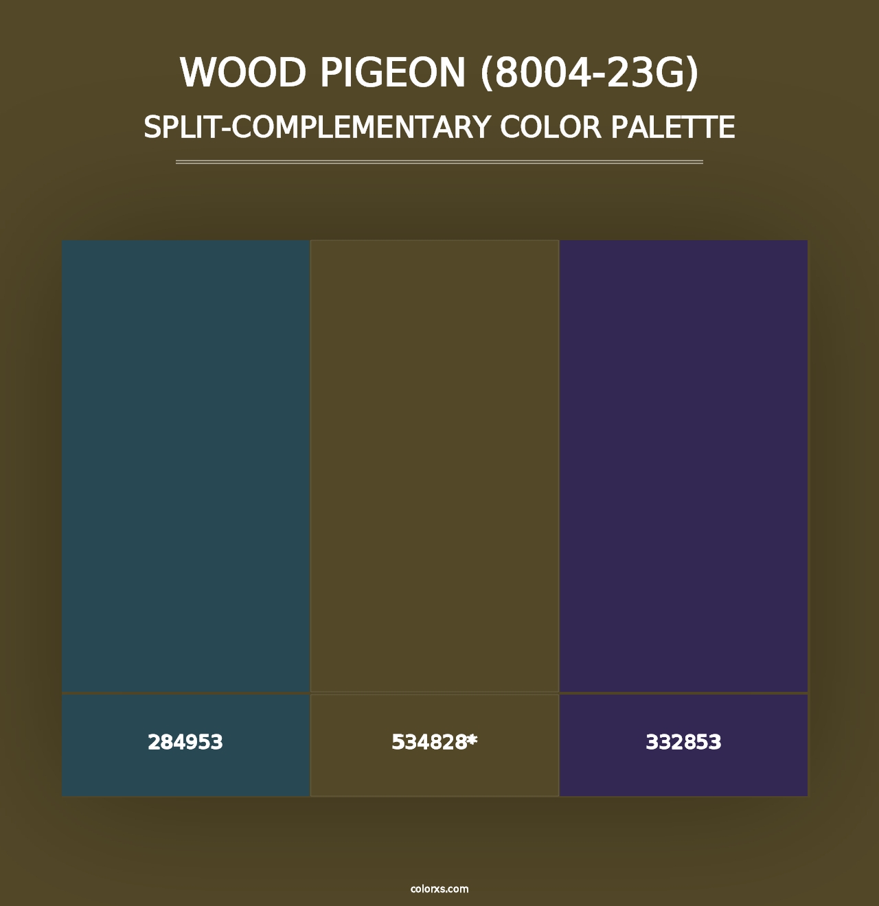 Wood Pigeon (8004-23G) - Split-Complementary Color Palette