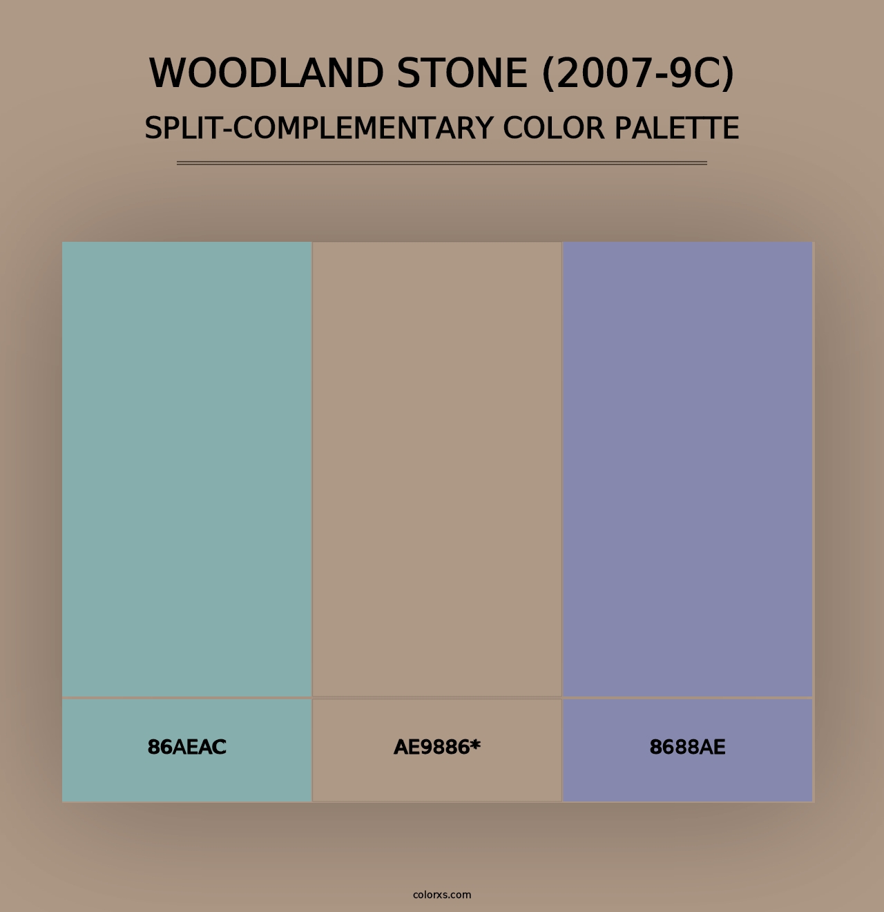 Woodland Stone (2007-9C) - Split-Complementary Color Palette