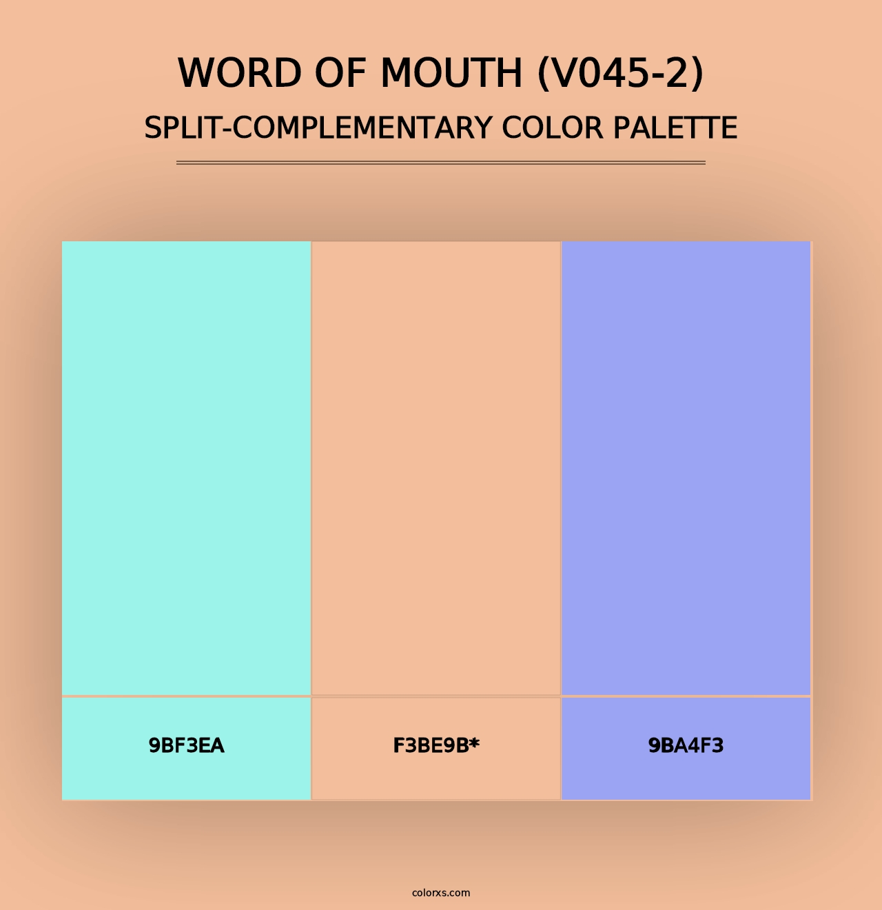 Word of Mouth (V045-2) - Split-Complementary Color Palette