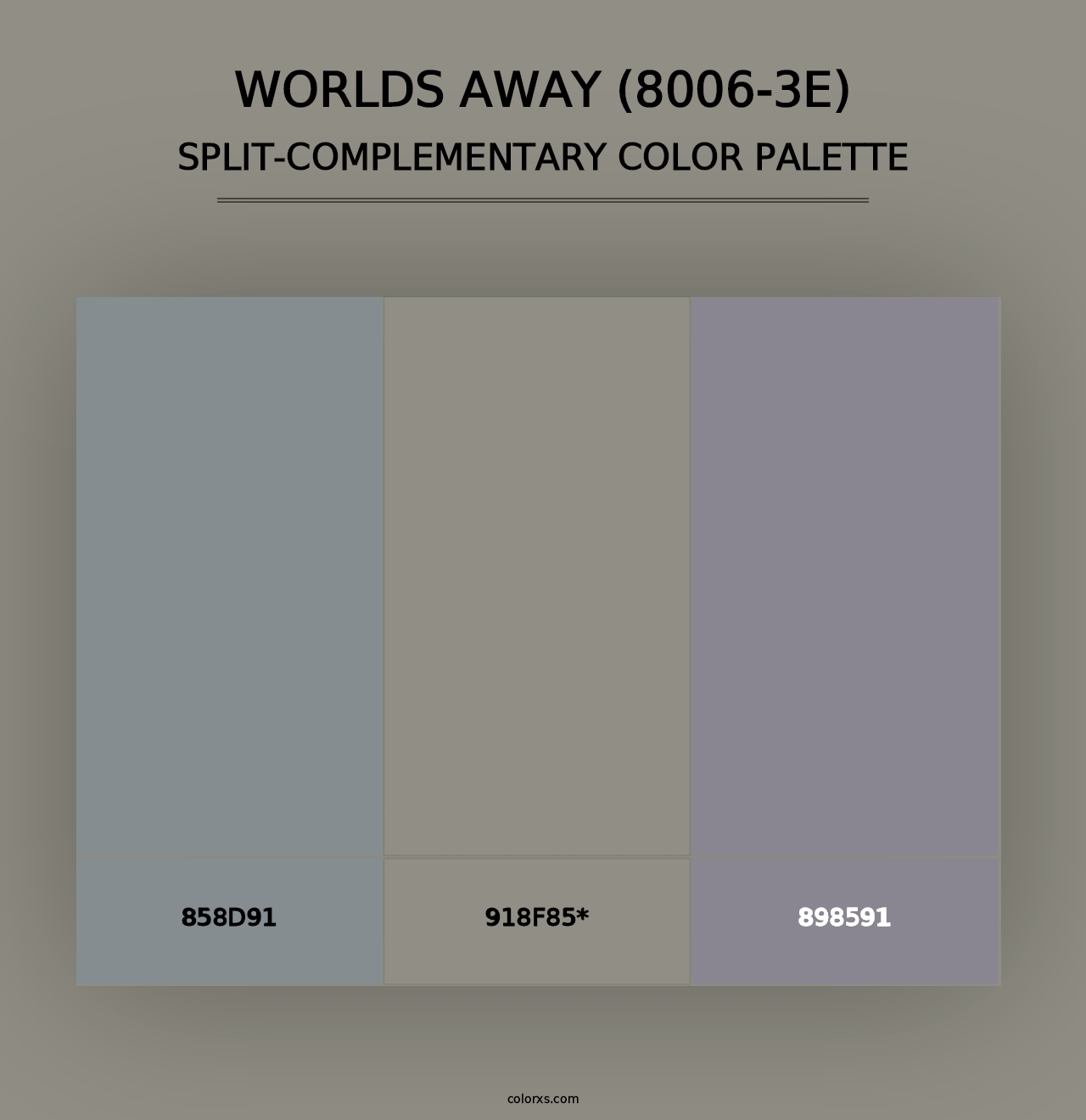 Worlds Away (8006-3E) - Split-Complementary Color Palette