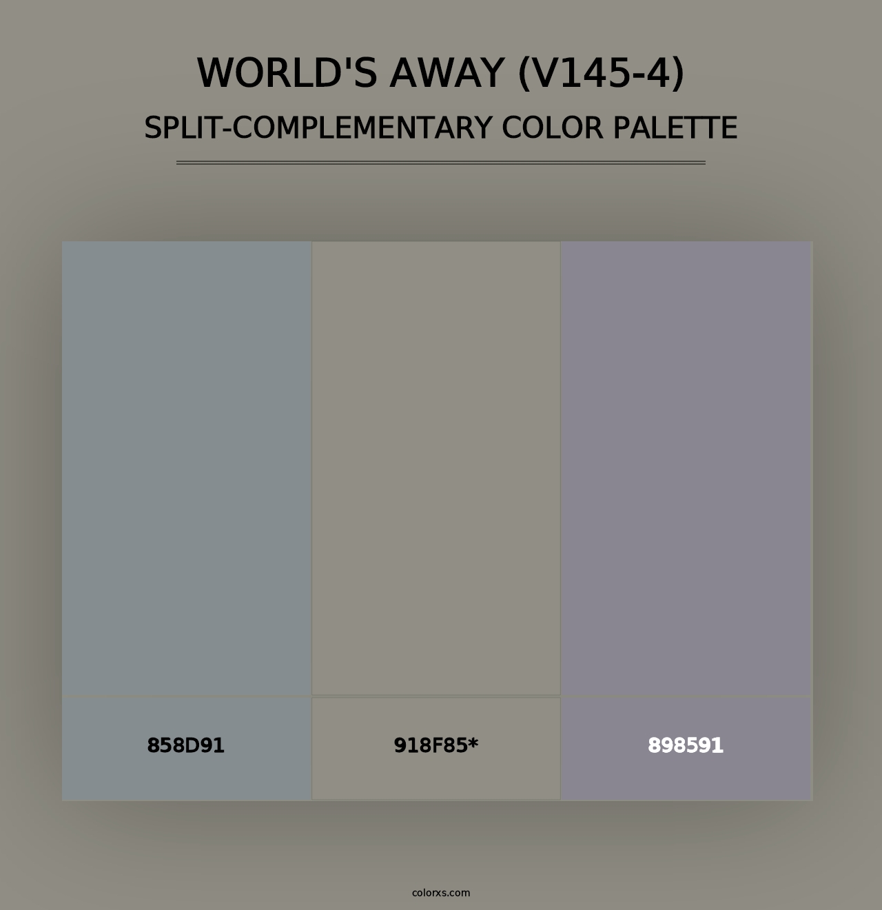 World's Away (V145-4) - Split-Complementary Color Palette