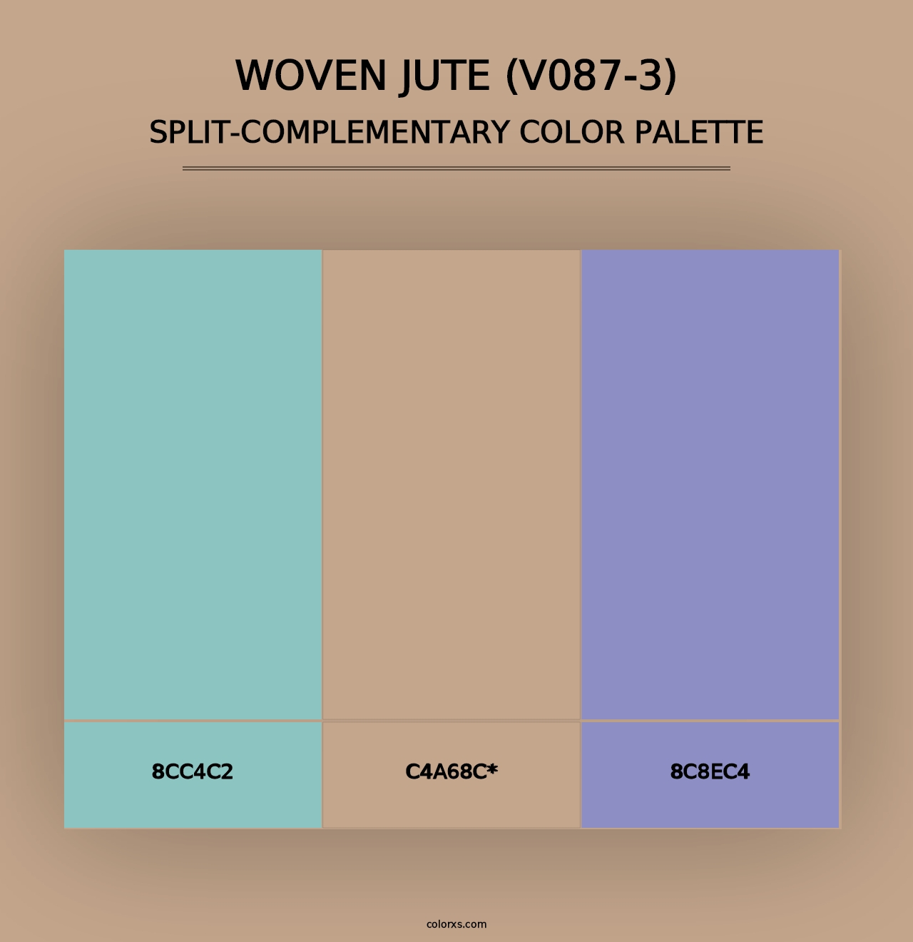 Woven Jute (V087-3) - Split-Complementary Color Palette