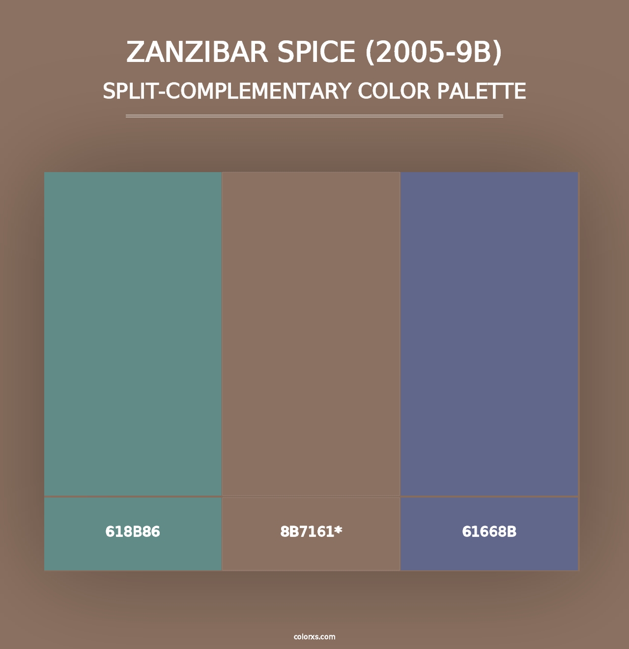 Zanzibar Spice (2005-9B) - Split-Complementary Color Palette