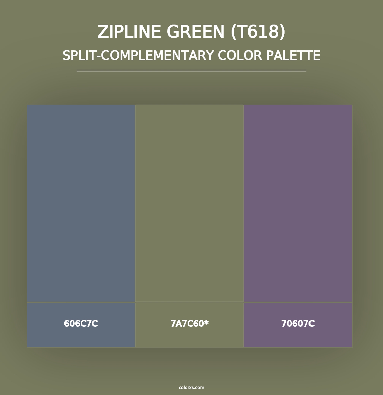 Zipline Green (T618) - Split-Complementary Color Palette