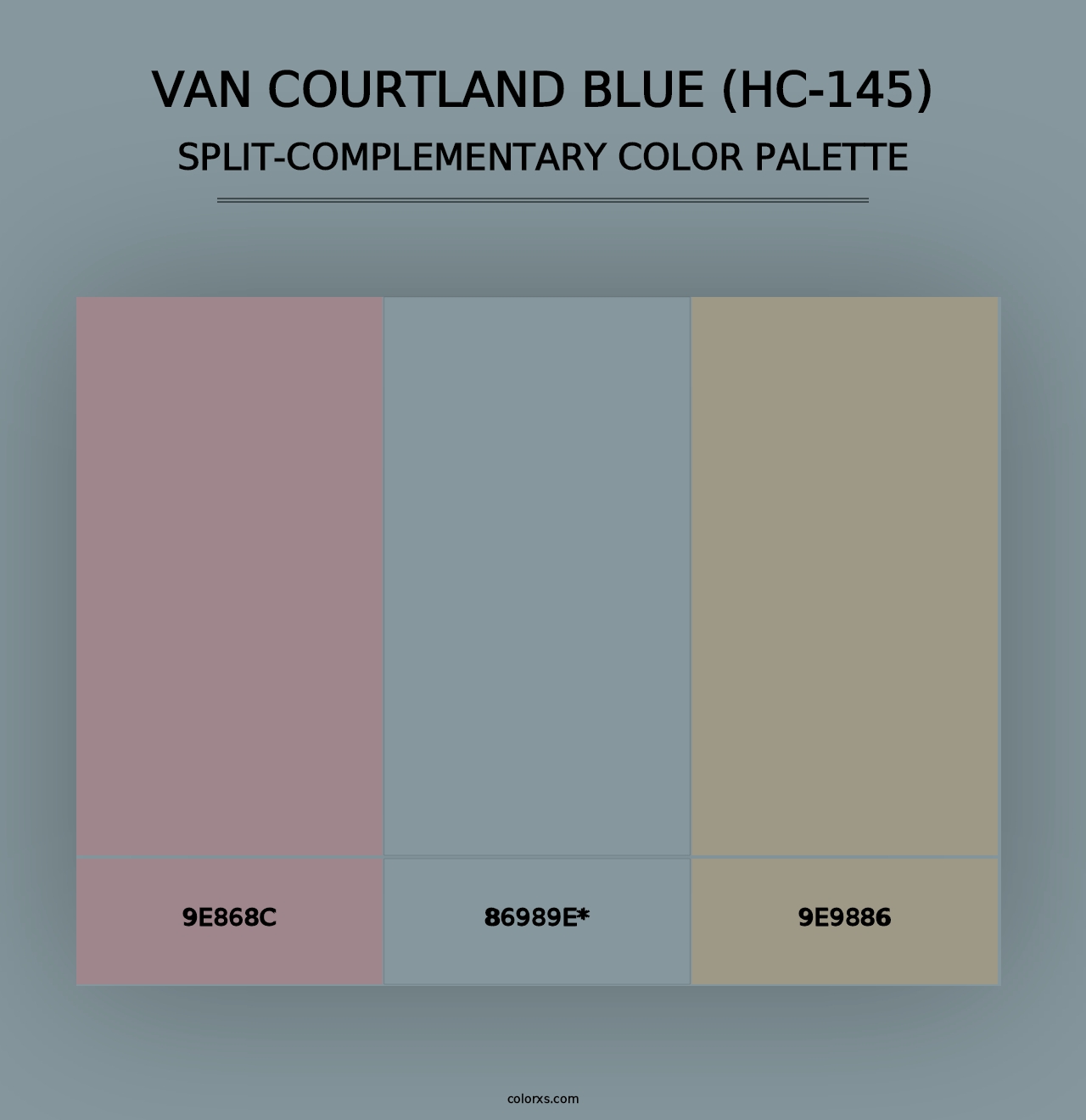 Van Courtland Blue (HC-145) - Split-Complementary Color Palette