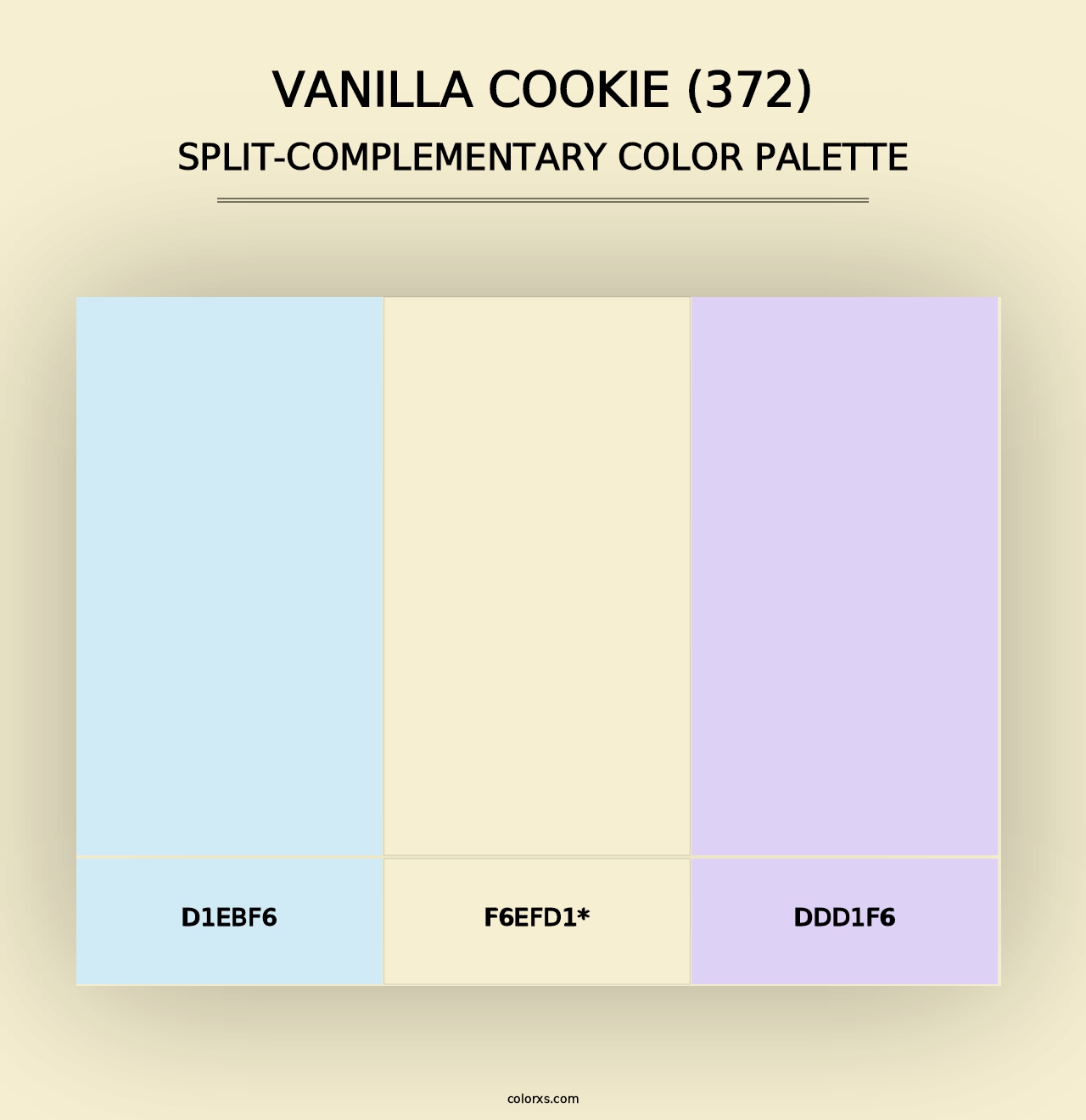 Vanilla Cookie (372) - Split-Complementary Color Palette