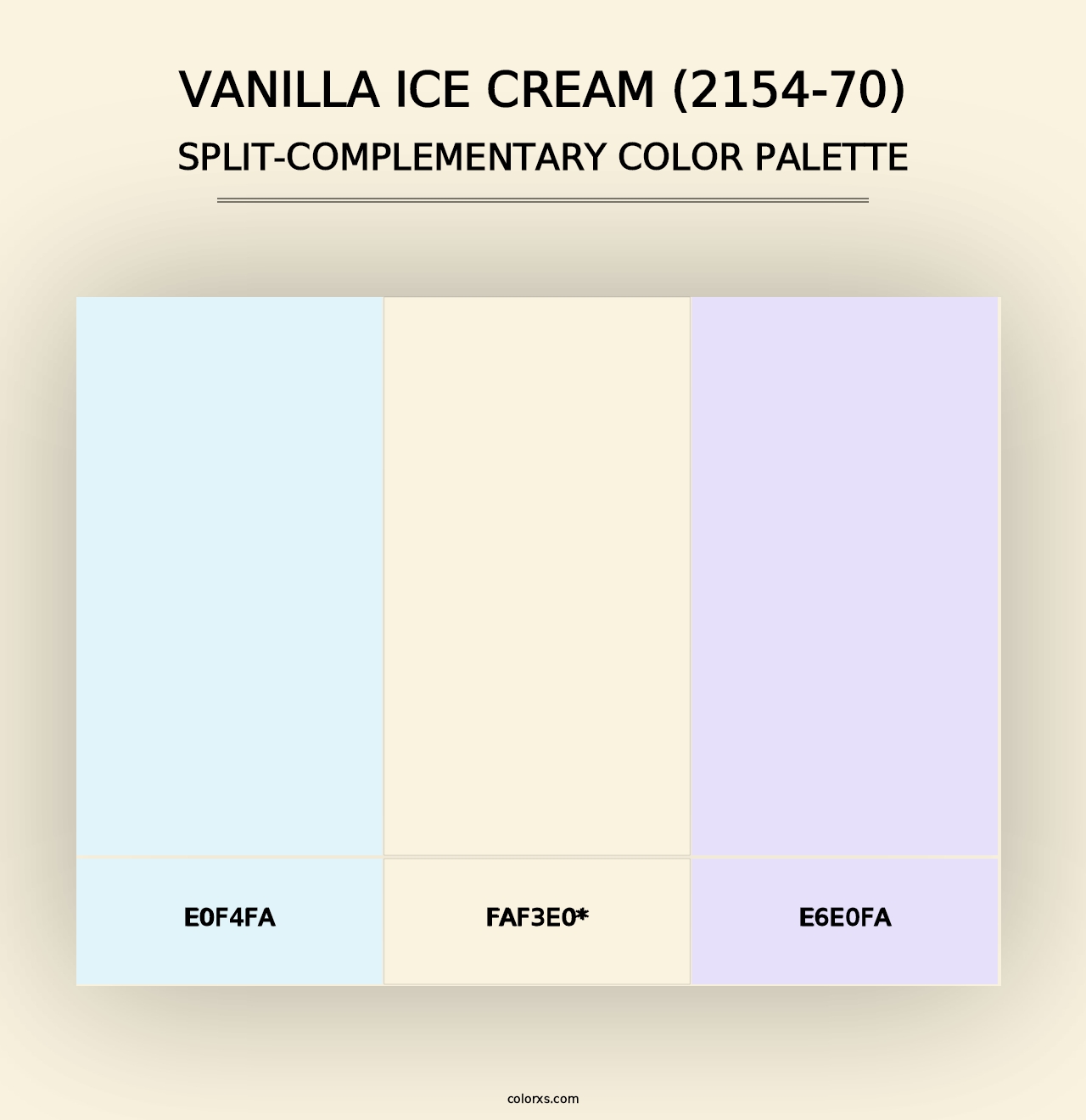 Vanilla Ice Cream (2154-70) - Split-Complementary Color Palette