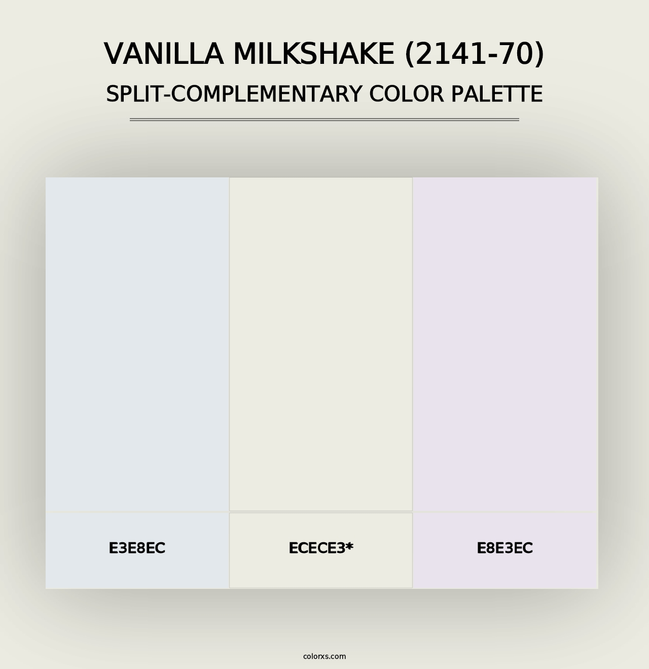 Vanilla Milkshake (2141-70) - Split-Complementary Color Palette