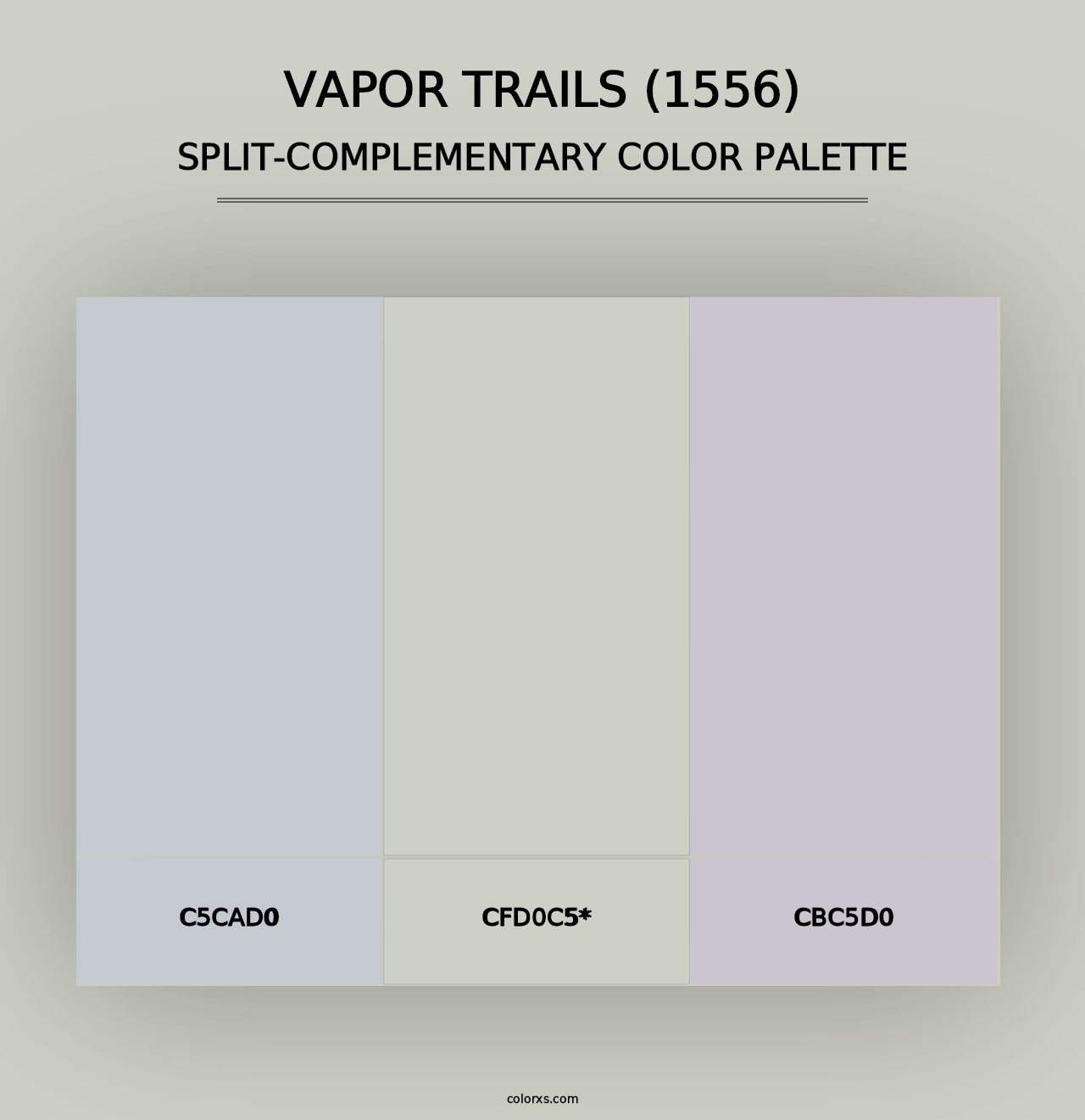 Vapor Trails (1556) - Split-Complementary Color Palette