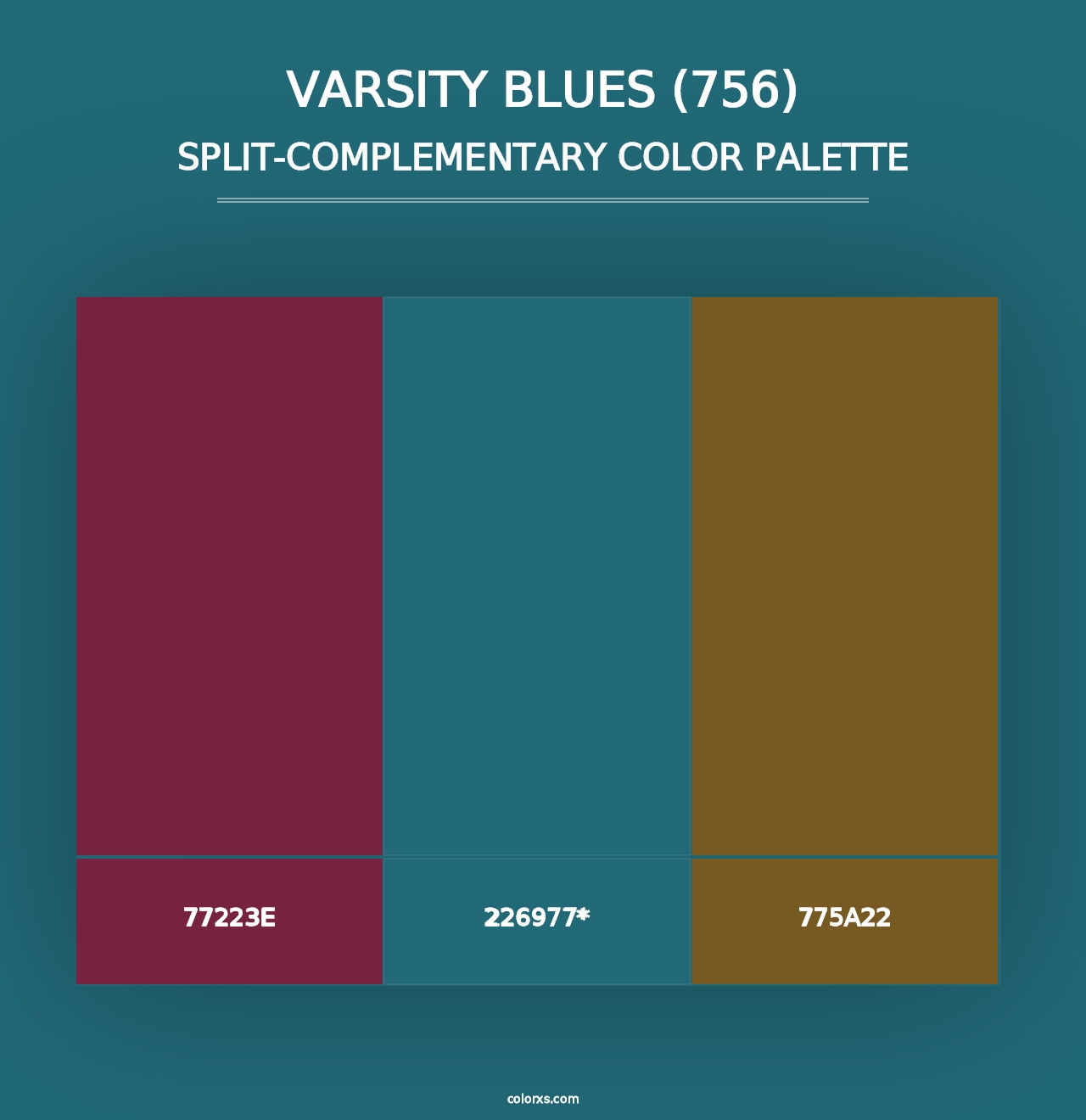 Varsity Blues (756) - Split-Complementary Color Palette