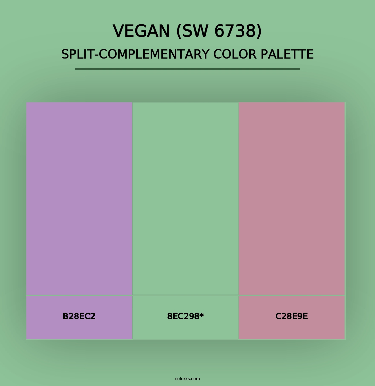 Vegan (SW 6738) - Split-Complementary Color Palette