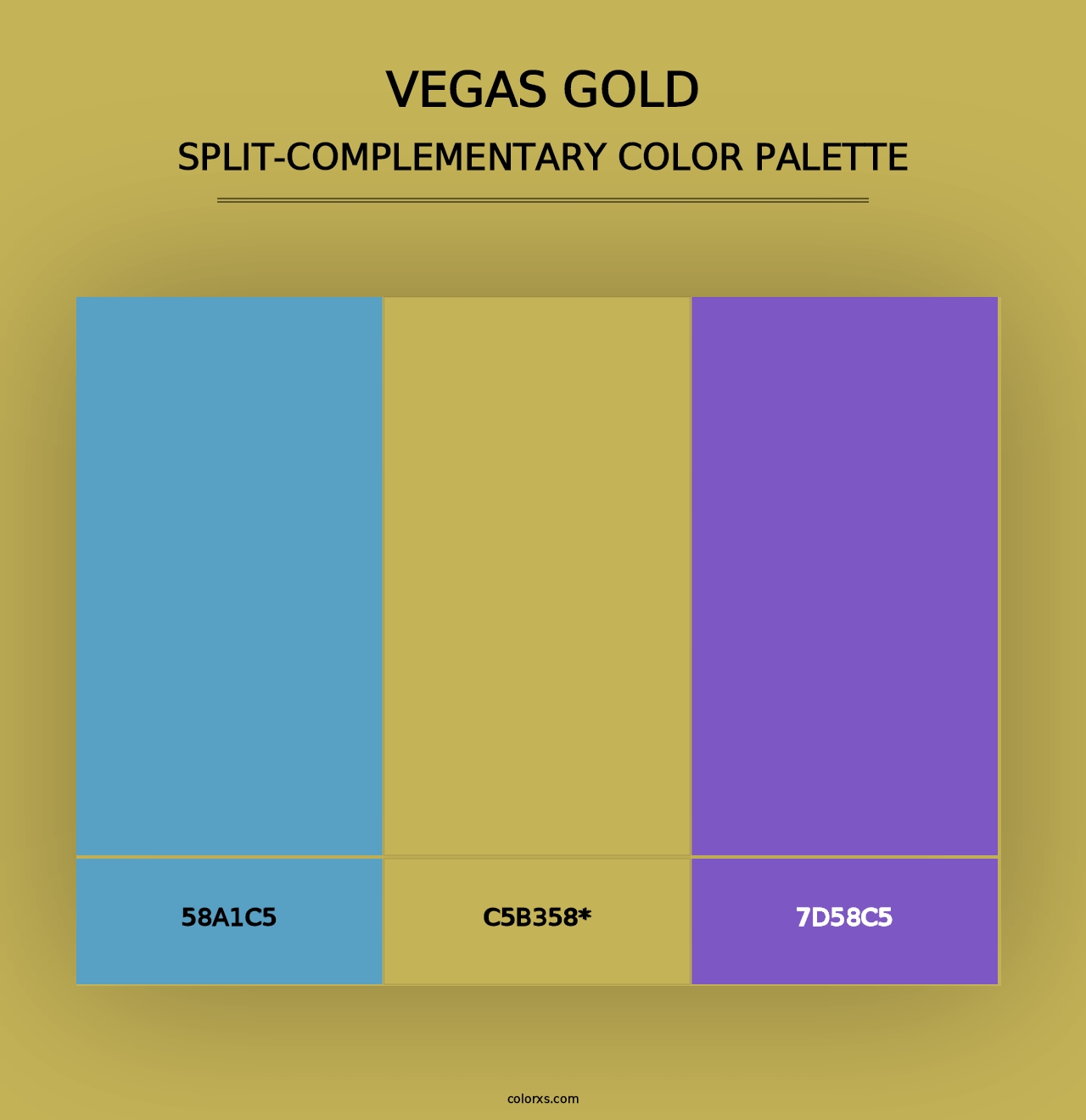 Vegas Gold - Split-Complementary Color Palette