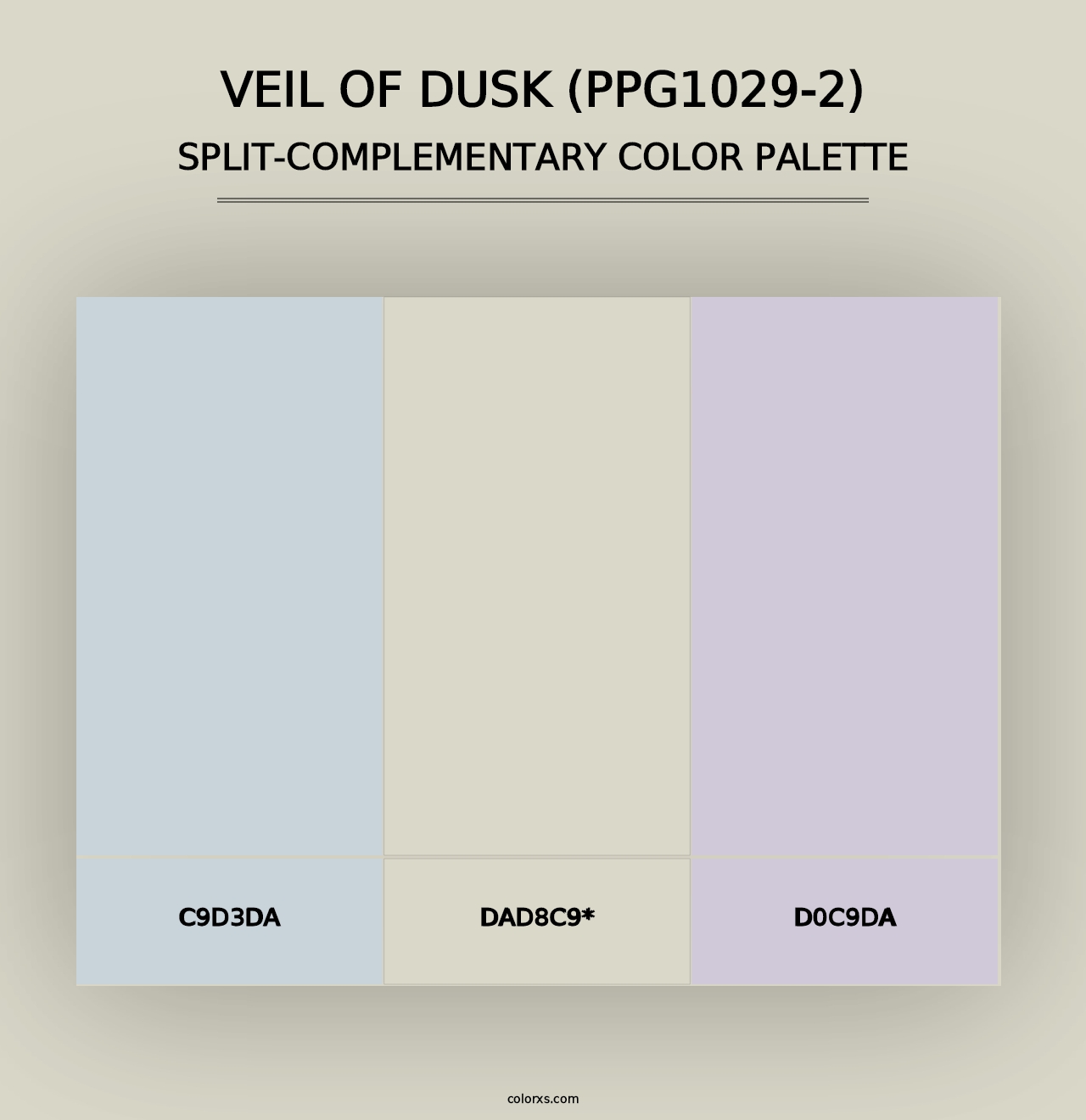 Veil Of Dusk (PPG1029-2) - Split-Complementary Color Palette