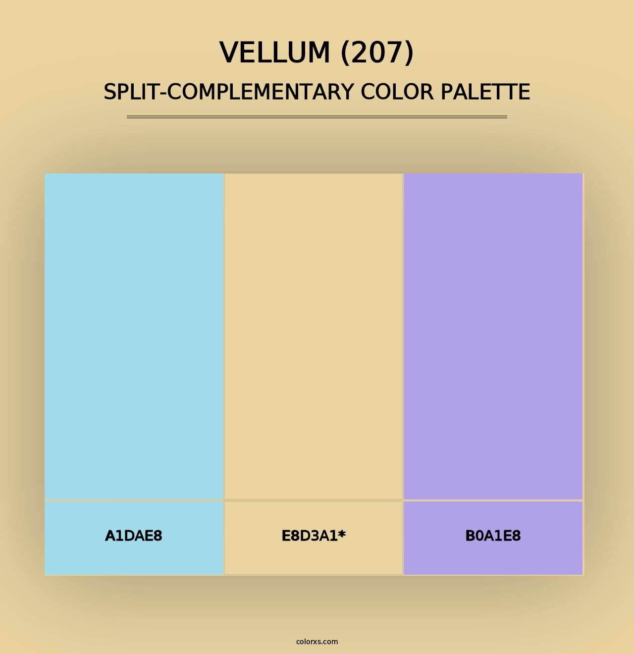 Vellum (207) - Split-Complementary Color Palette