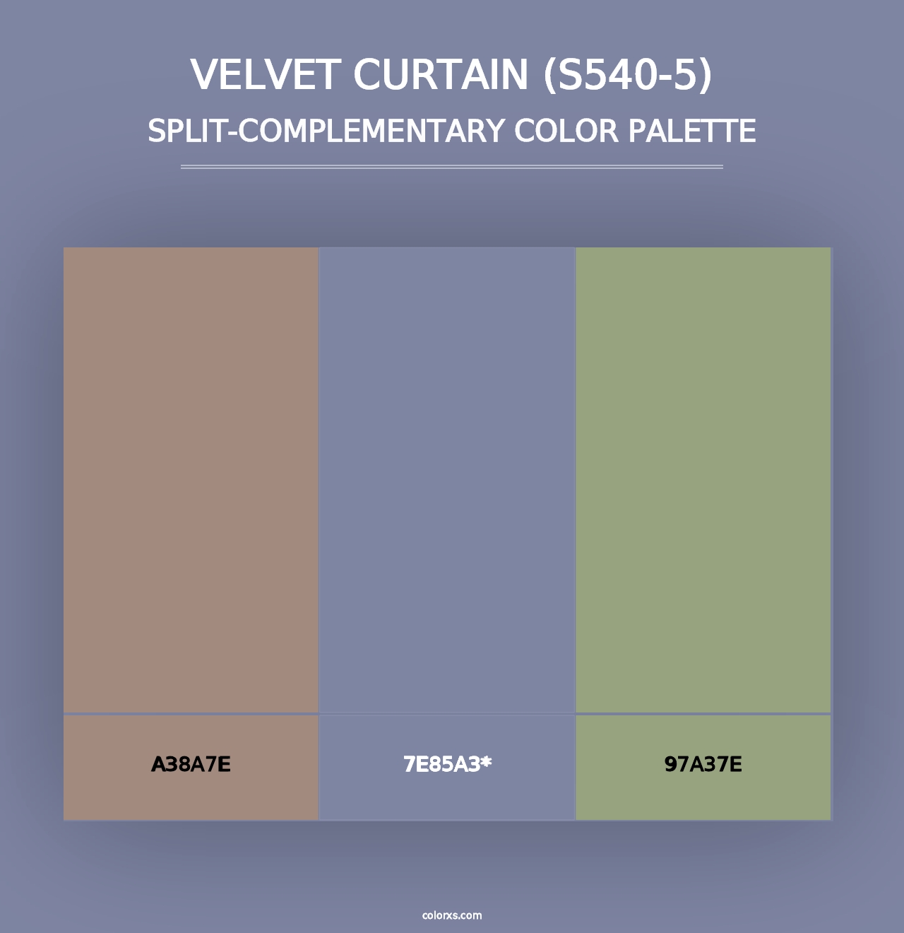 Velvet Curtain (S540-5) - Split-Complementary Color Palette