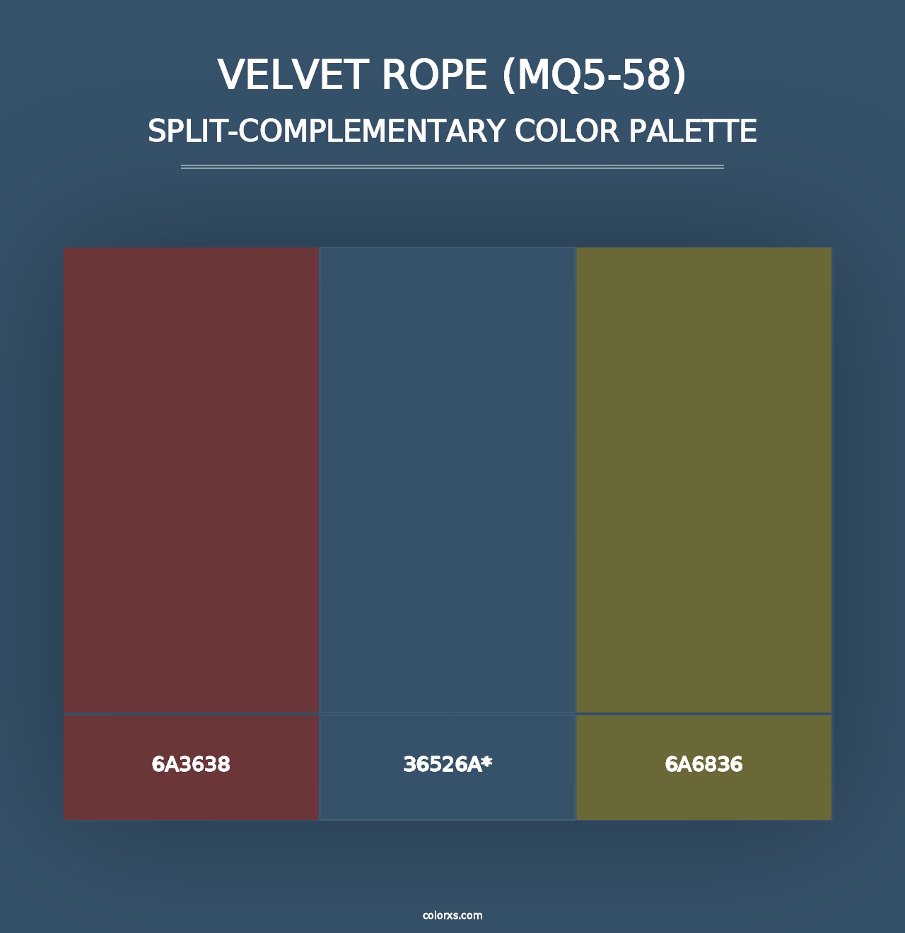 Velvet Rope (MQ5-58) - Split-Complementary Color Palette